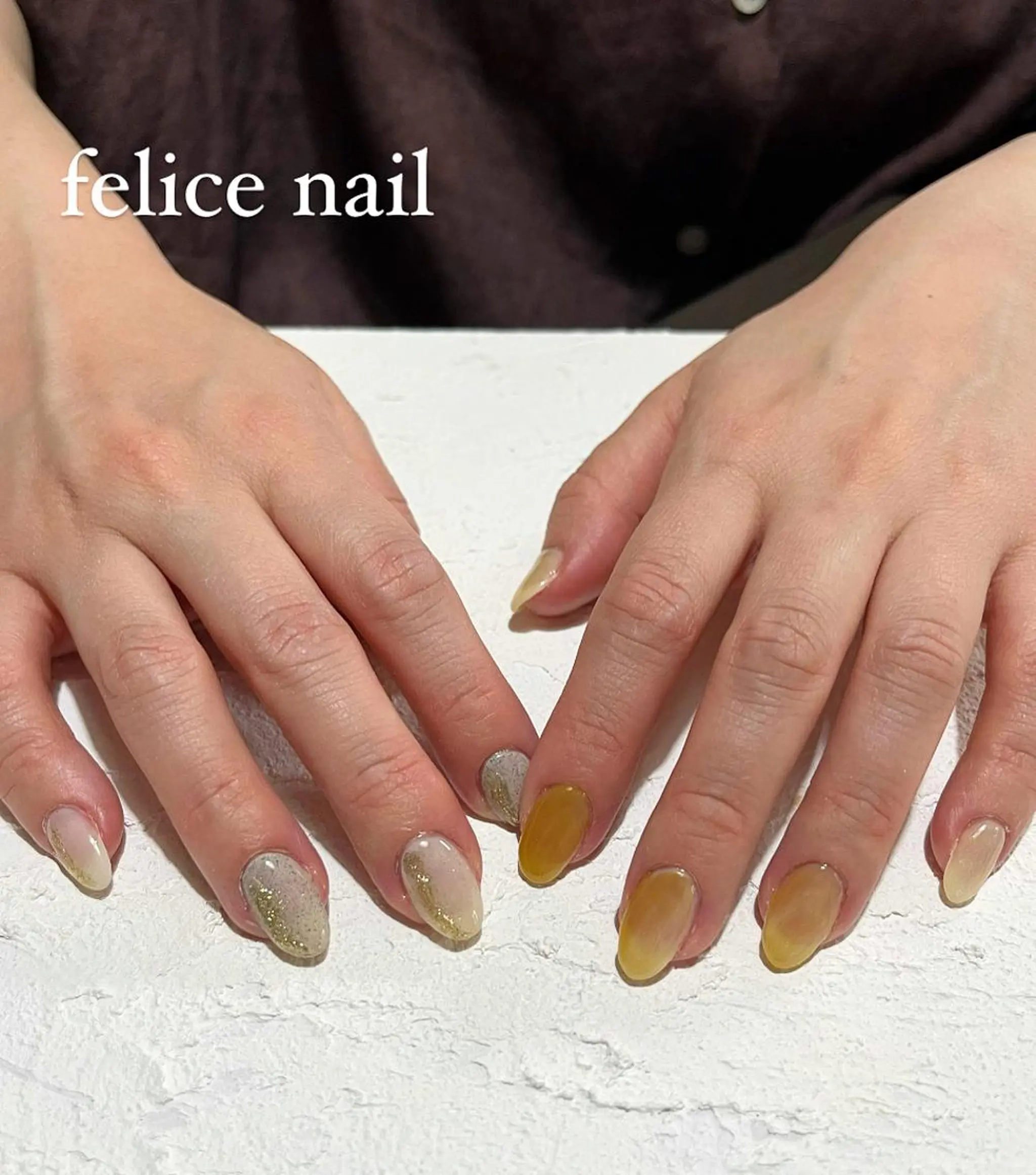 ネイル ジェルネイル ニュアンスネイル オフィスネイル 夏ネイル felice nailのネイルデザイン