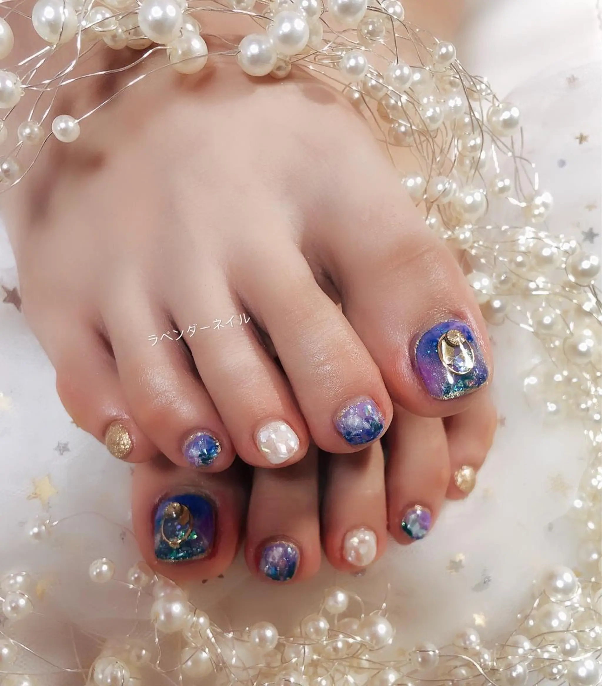 ネイル ラベンダー💖日暮里 ルル💖ネイルのネイルデザイン