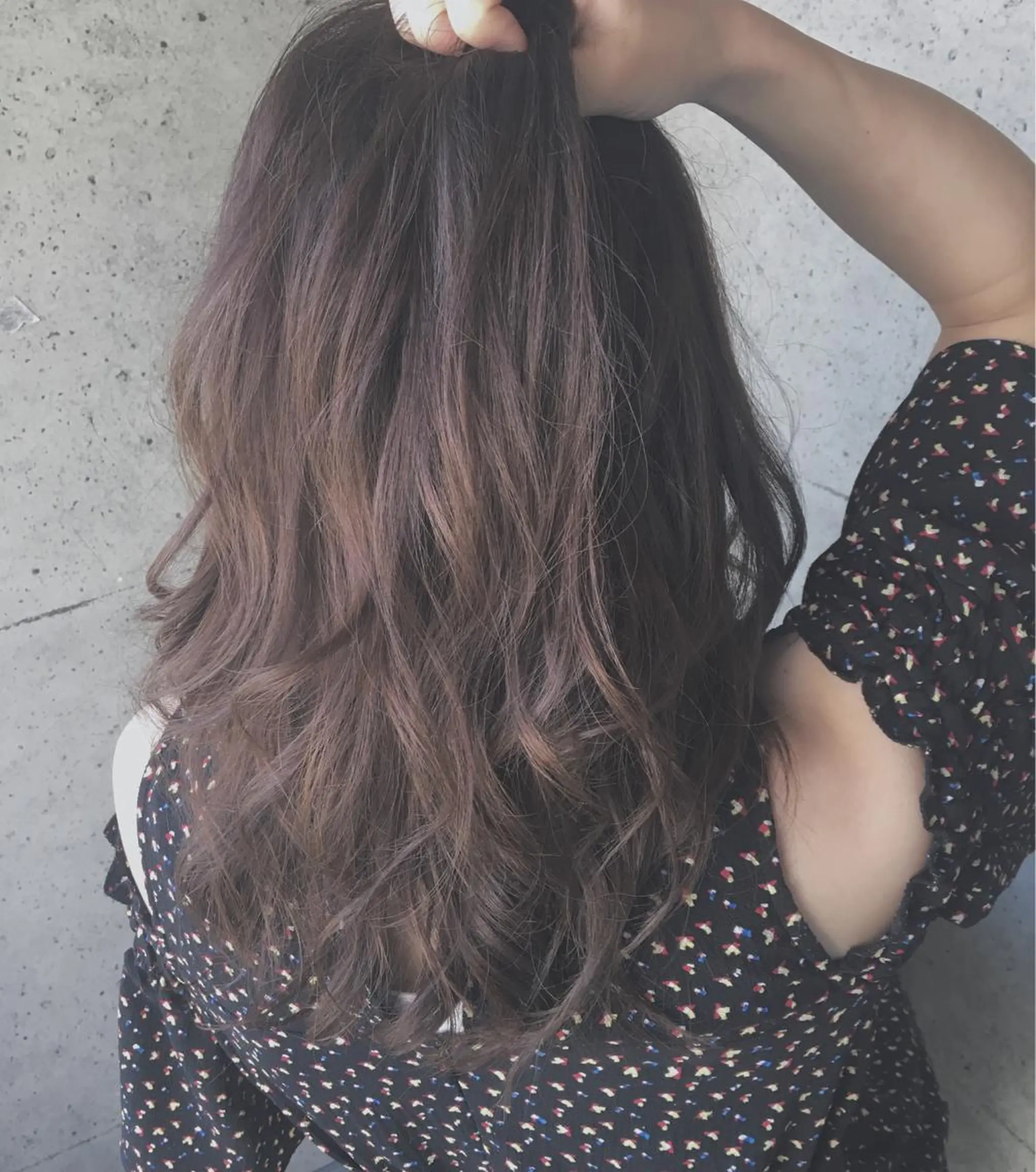 セミロング カット ヘアカラー 五郎川 七海のヘアスタイル