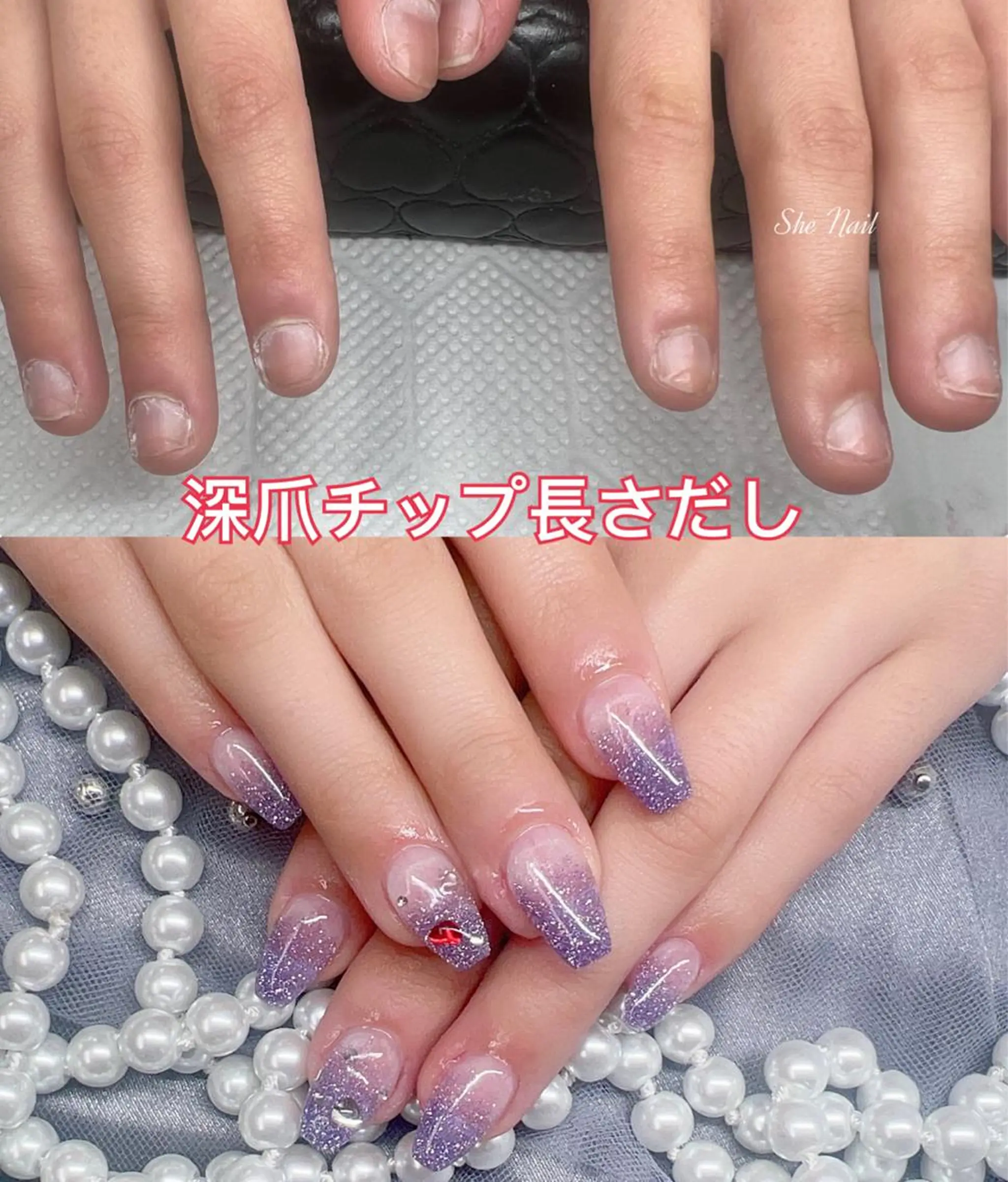 ネイル チークネイル 長さ出し 持ち込み ワンカラーネイル ネイルチップ ハンドネイル She   Nail所属・ISA_ BELLAのネイルデザイン