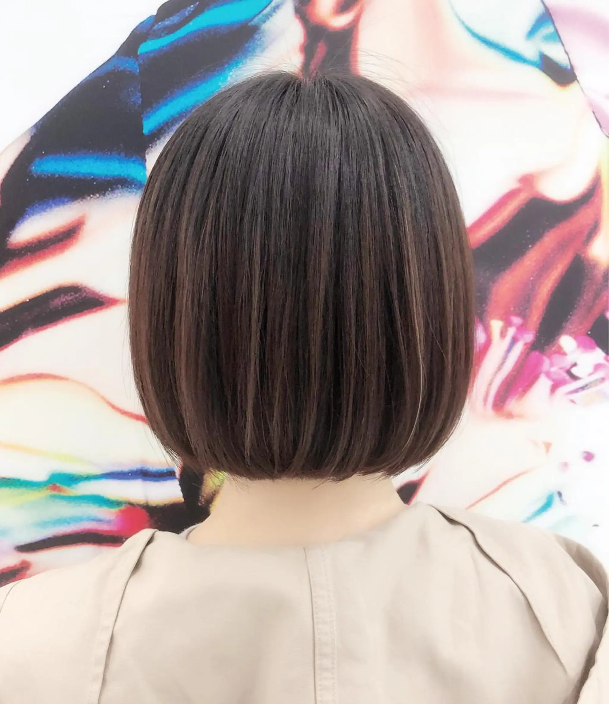 ショート パーマ ボブ ストレートパーマ 趙 英来のヘアスタイル