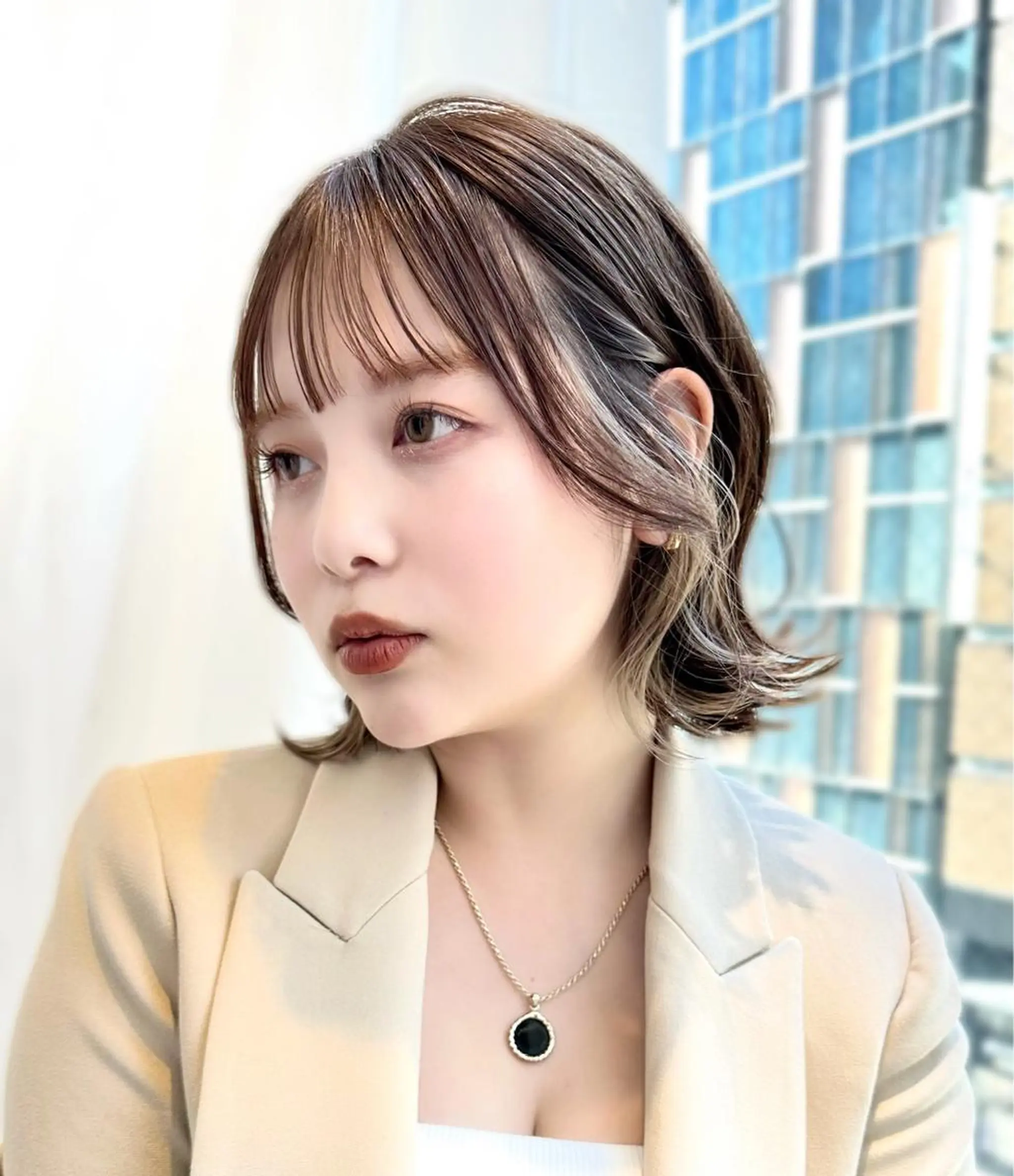 ミディアム カラー パーマ ヘアアレンジ ネイル レイヤーカット/ボブ /縮毛矯正✨大輝のヘアスタイル