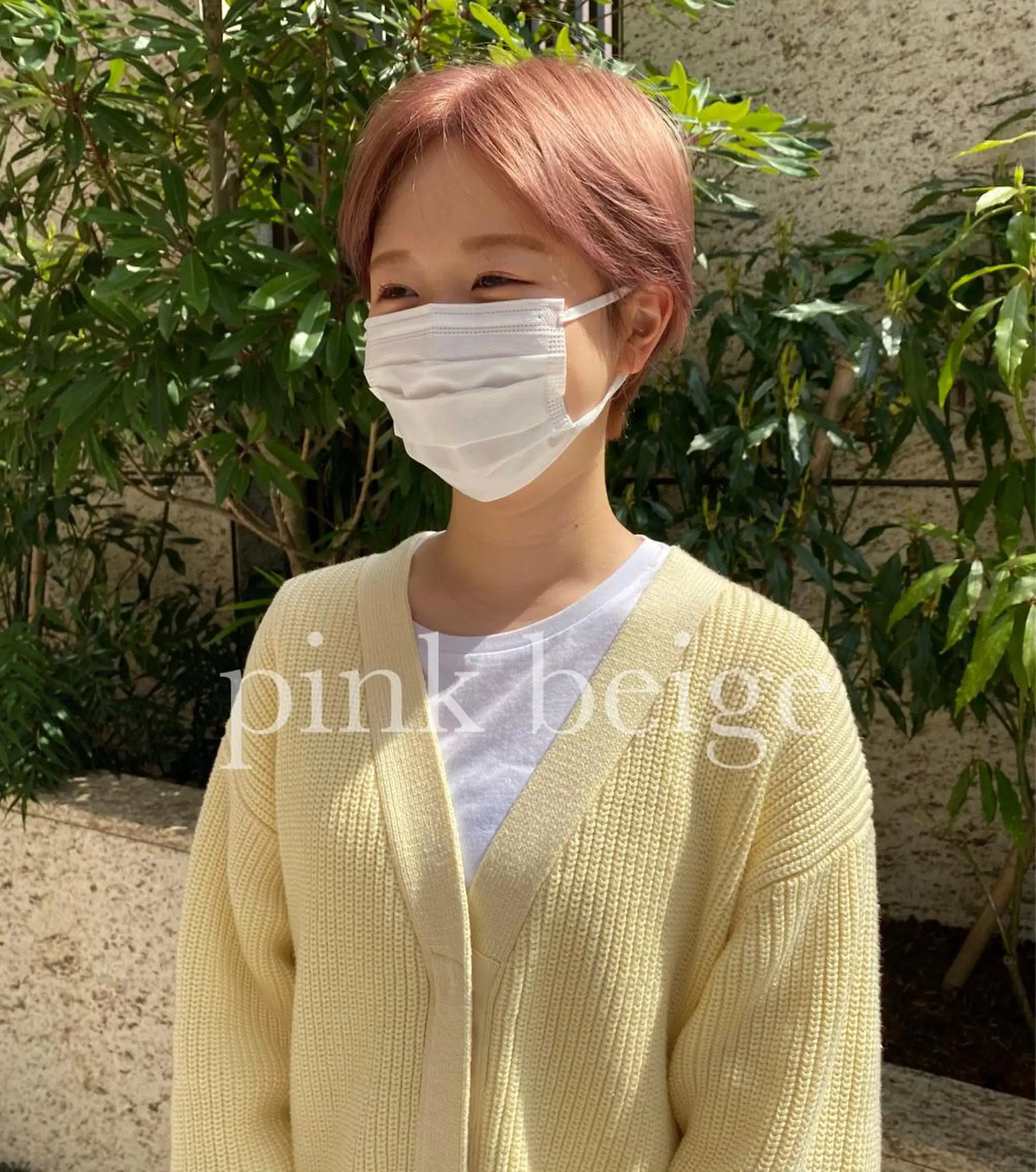ショート カラー ベージュカラー ダブルカラー ピンクカラー ピンクベージュ ハイトーン/デザイン hirokiのヘアスタイル