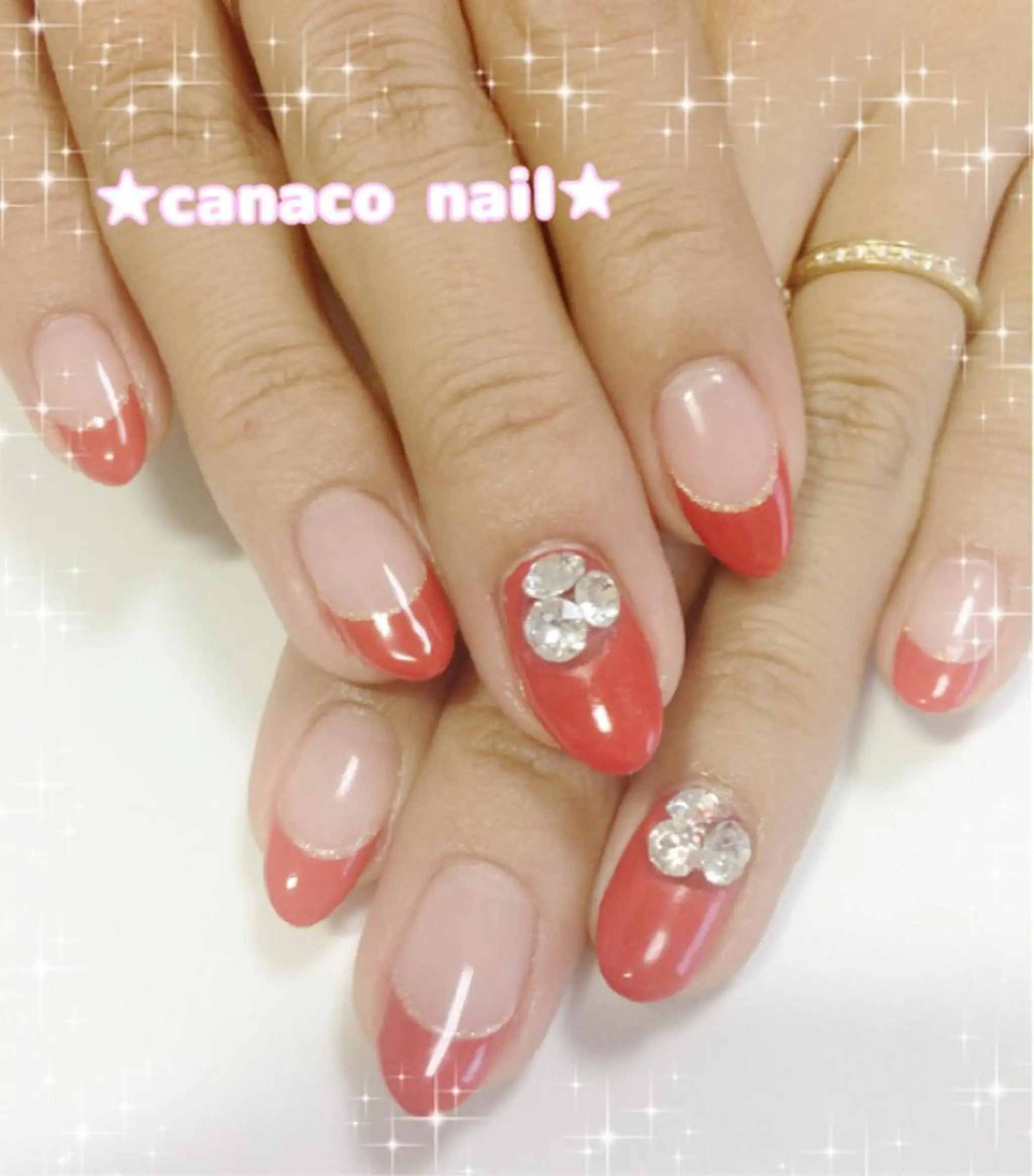 ネイル ラメ(グリッター) ストーンネイル ベテランネイル cnc  nailのネイルデザイン