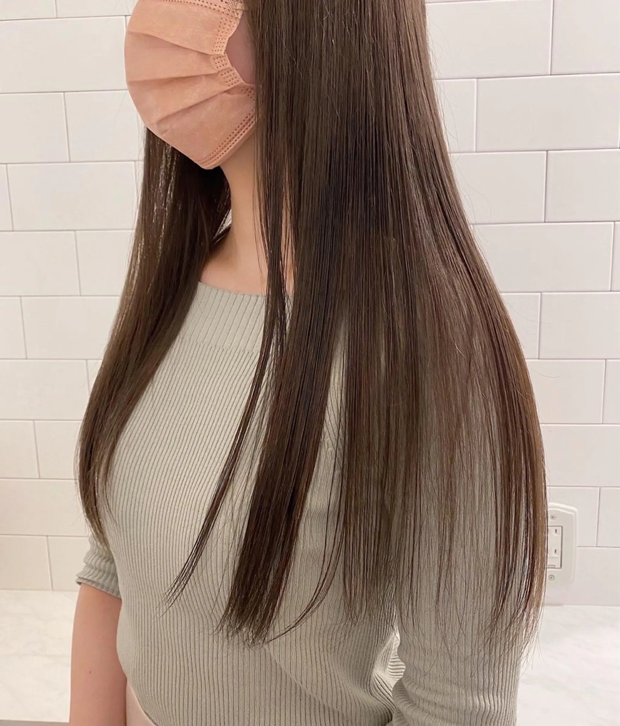 ロング カラー パーマ グレージュ 🍃服部 雅哉🍃銀座◎のヘアスタイル