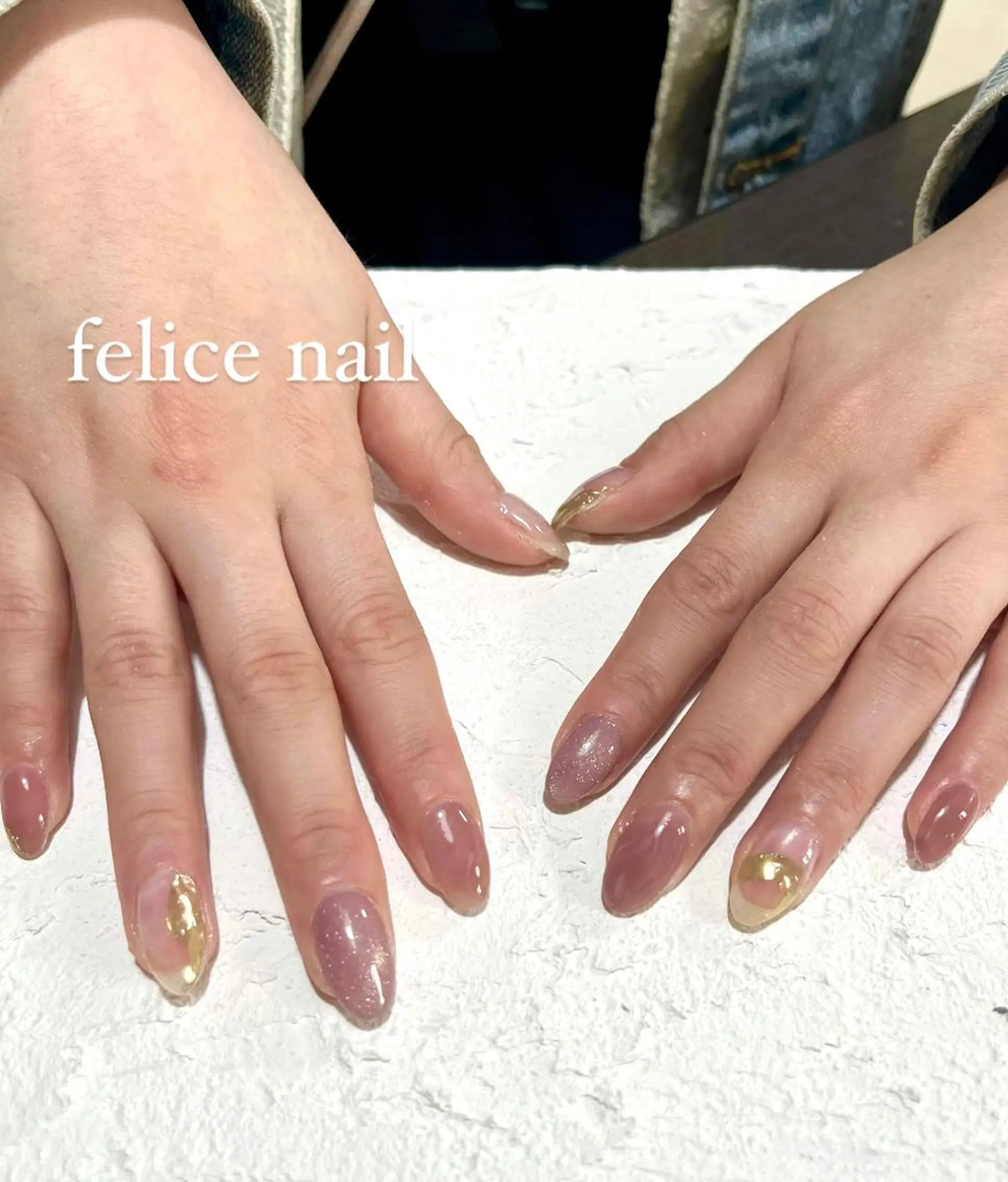 ネイル ジェルネイル マグネットネイル ニュアンスネイル オフィスネイル パラジェル felice nailのネイルデザイン