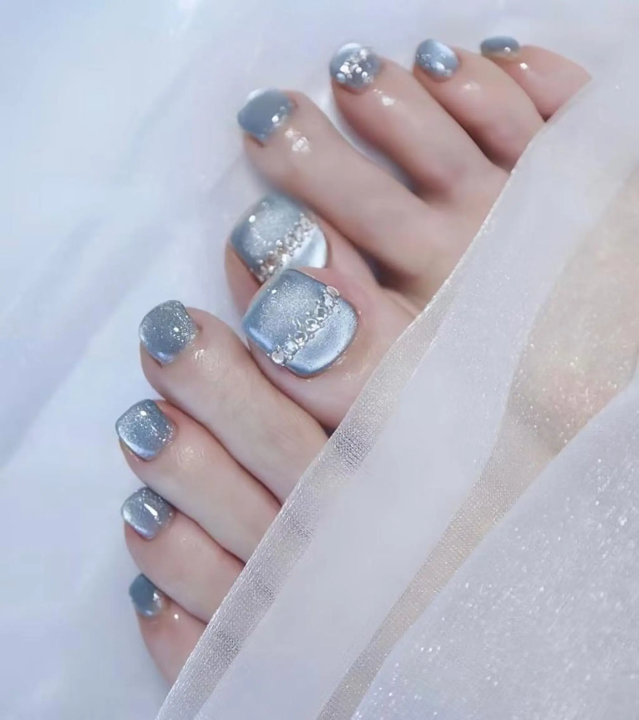 ネイル アートネイル オーロラネイル クリアネイル フレンチネイル ジェルネイル 前田 芽のネイルデザイン