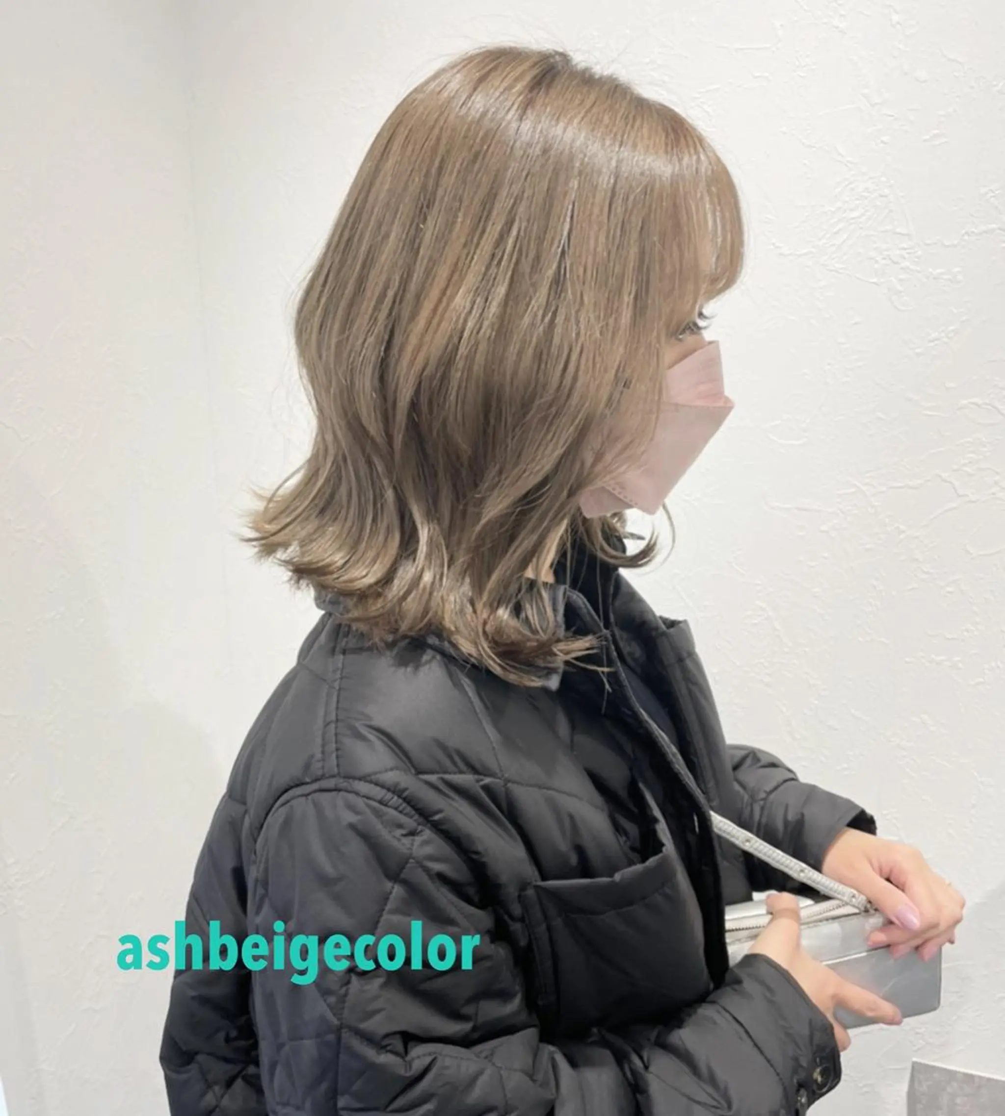 ミディアム カラー アッシュ ベージュカラー ブリーチ 透明感カラー ヘアカラー 🤍2nd🤍田所 美希のヘアスタイル