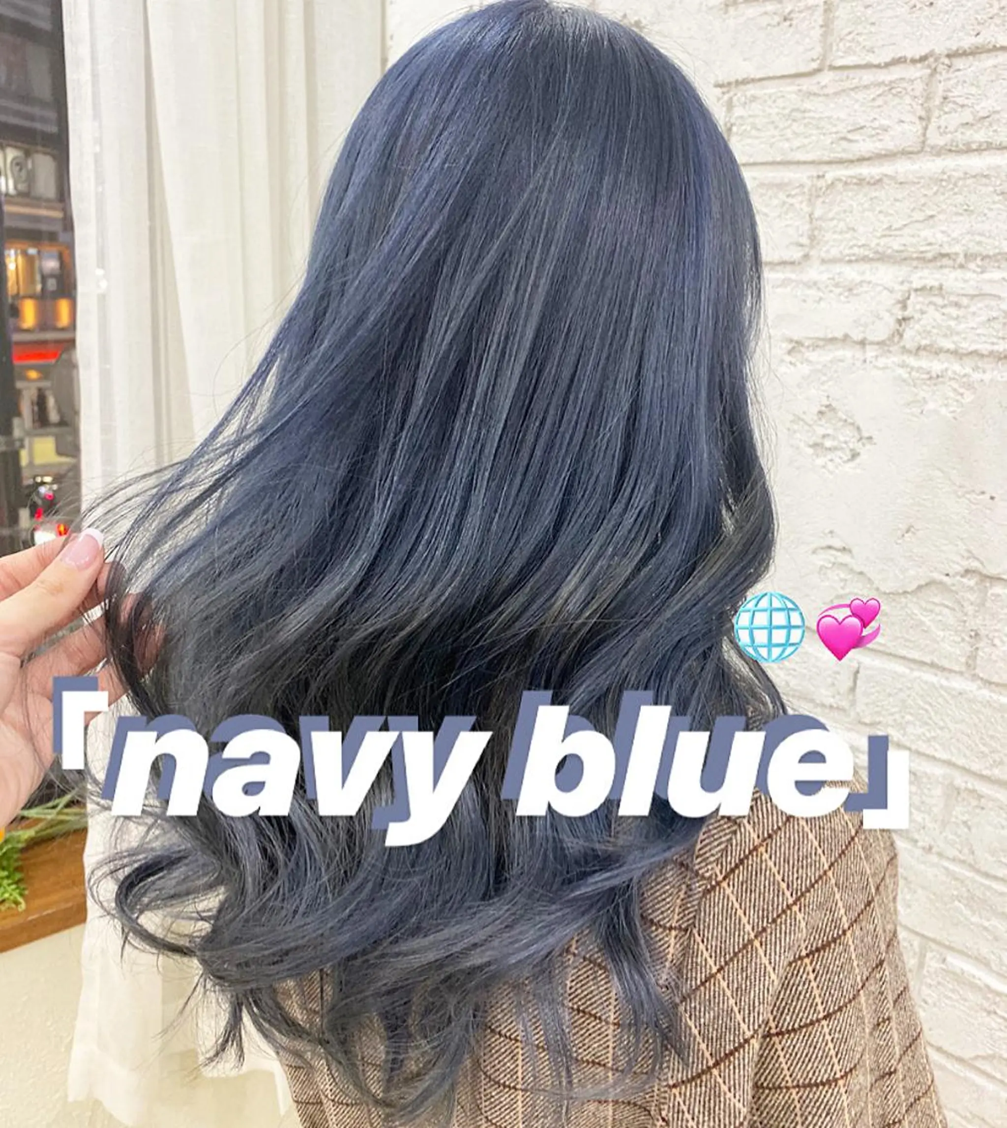 ロング カラー オリーブ/アッシュ やわらか透明感カラーのヘアスタイル