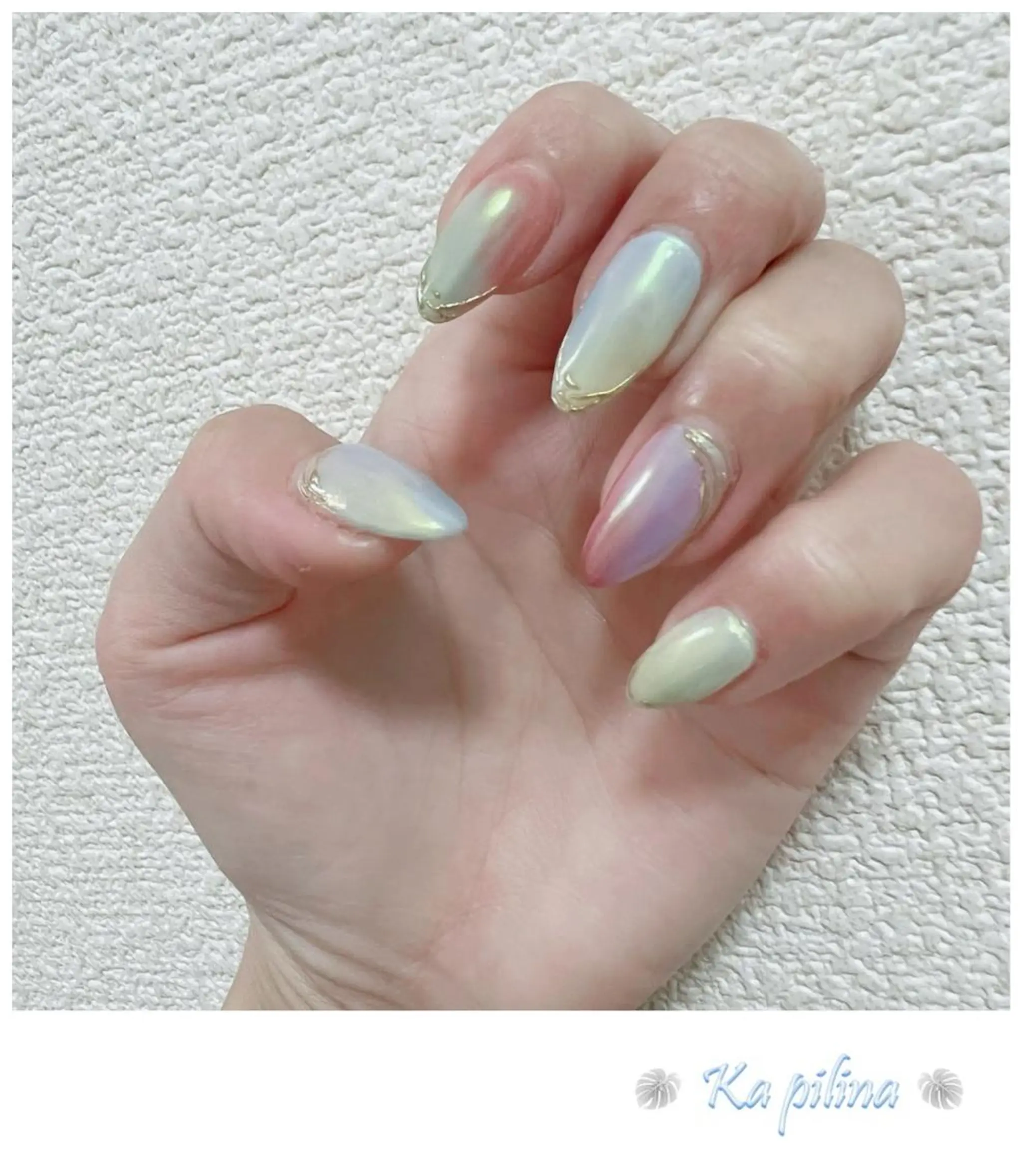 ネイル オーロラネイル パステルネイル Nail salon Ka pilinaのネイルデザイン