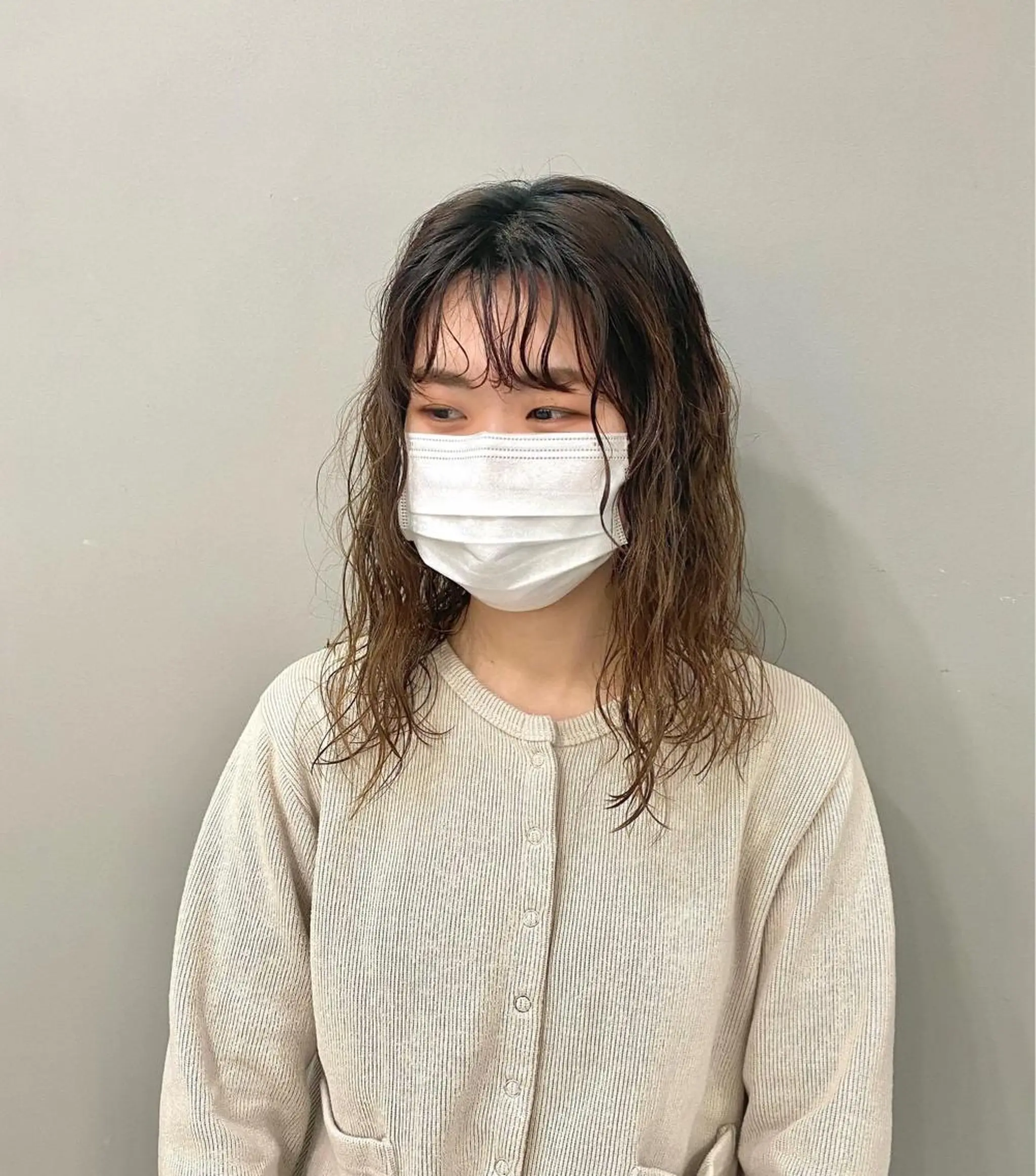 ミディアム パーマ ショート& パーマ　坂本のヘアスタイル