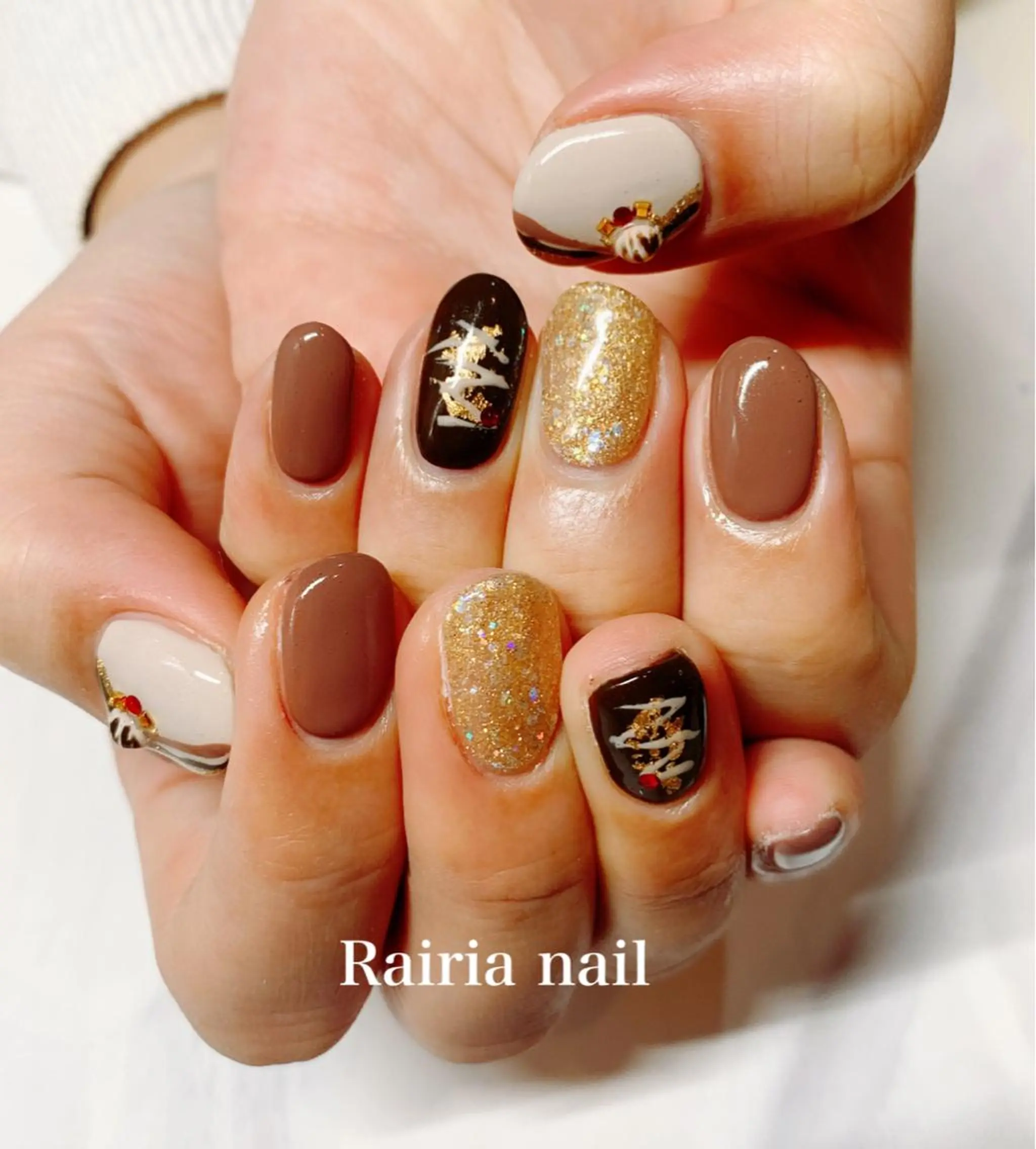 ネイル アートネイル ジェルネイル パラジェル バレンタイン 冬ネイル Rairia nail本八幡店のネイルデザイン