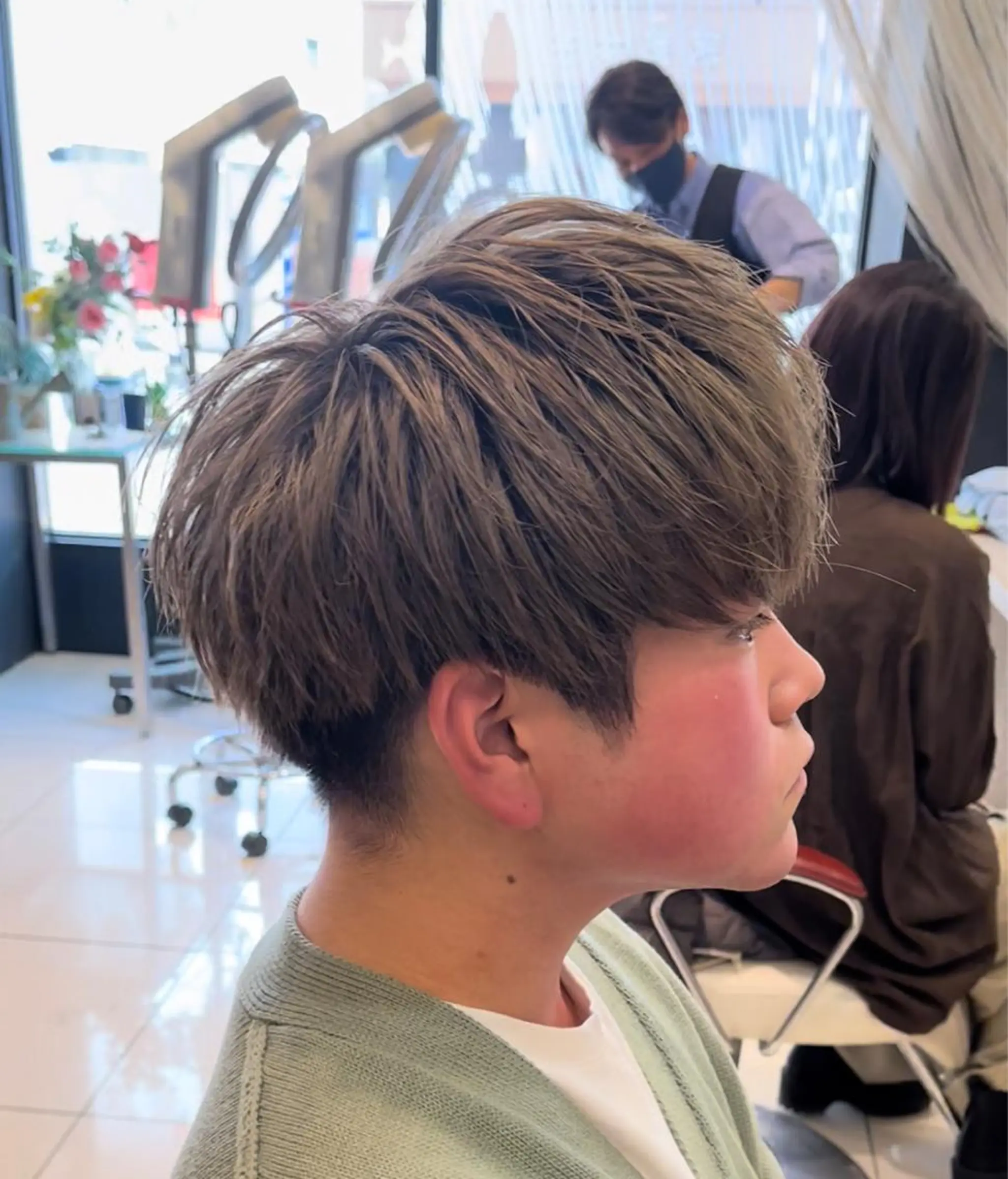 カラー メンズ EARTH勝田台 吉永嵐のヘアスタイル