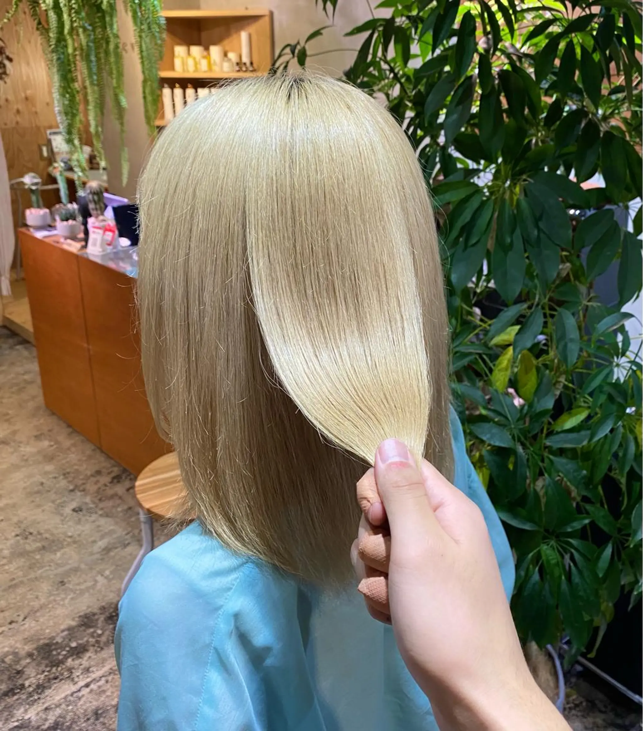 ミディアム カラー ブロンド 髪質改善 トリートメント 北花田美容師🍃村尾 光太/むらのヘアスタイル