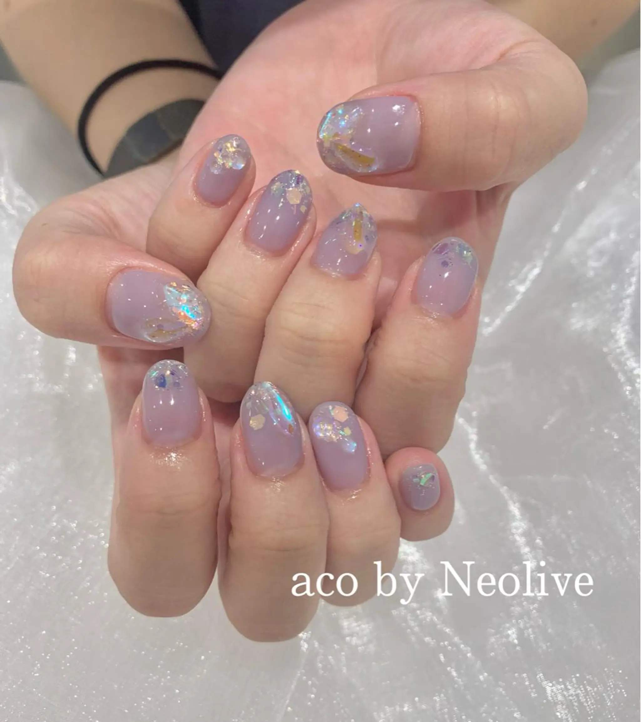 ネイル 氷ネイル・うるうるネイル ハンドネイル nailist🍒 ヤマザキのネイルデザイン