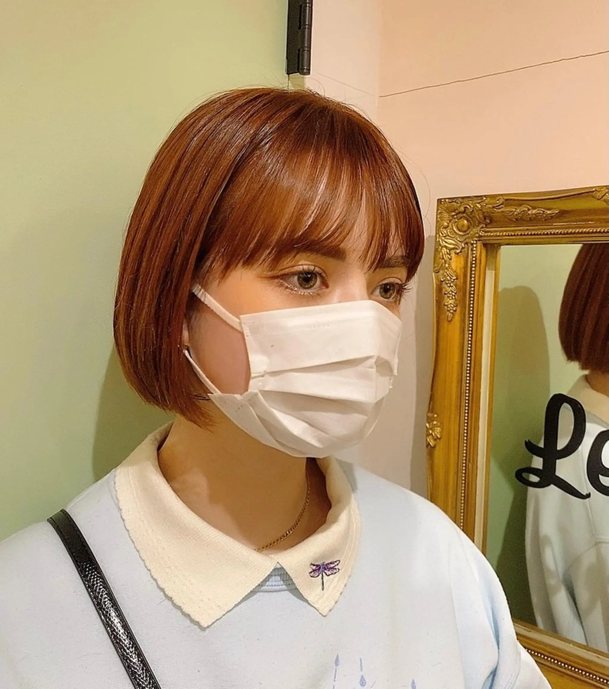 ショート カラー オレンジ ボブ 🕊️ HONOKAのヘアスタイル