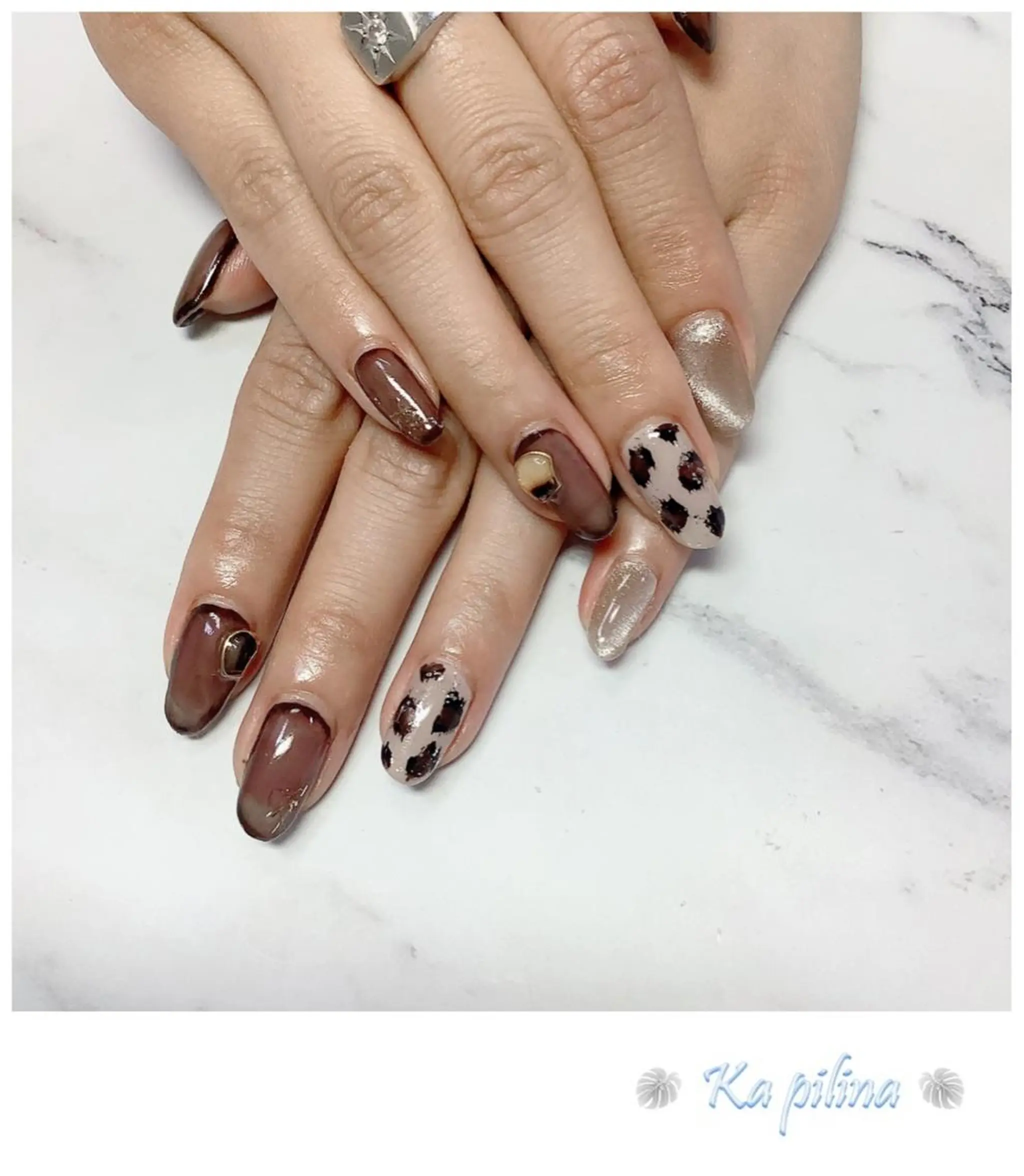 ネイル マグネットネイル ニュアンスネイル Nail salon Ka pilinaのネイルデザイン