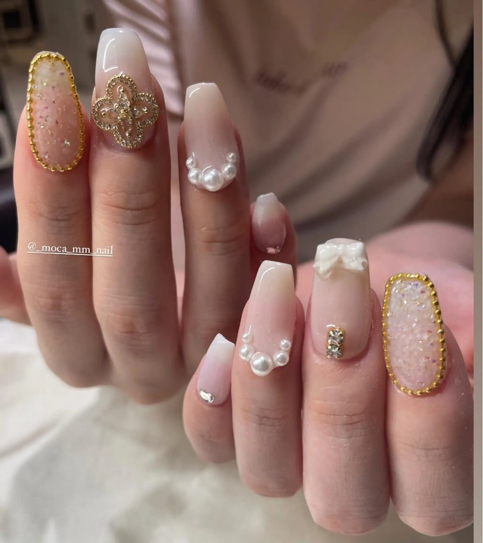 ネイル ˚✧⁺⭐︎༚moca miyuu⁎⁺˳✧༚のネイルデザイン