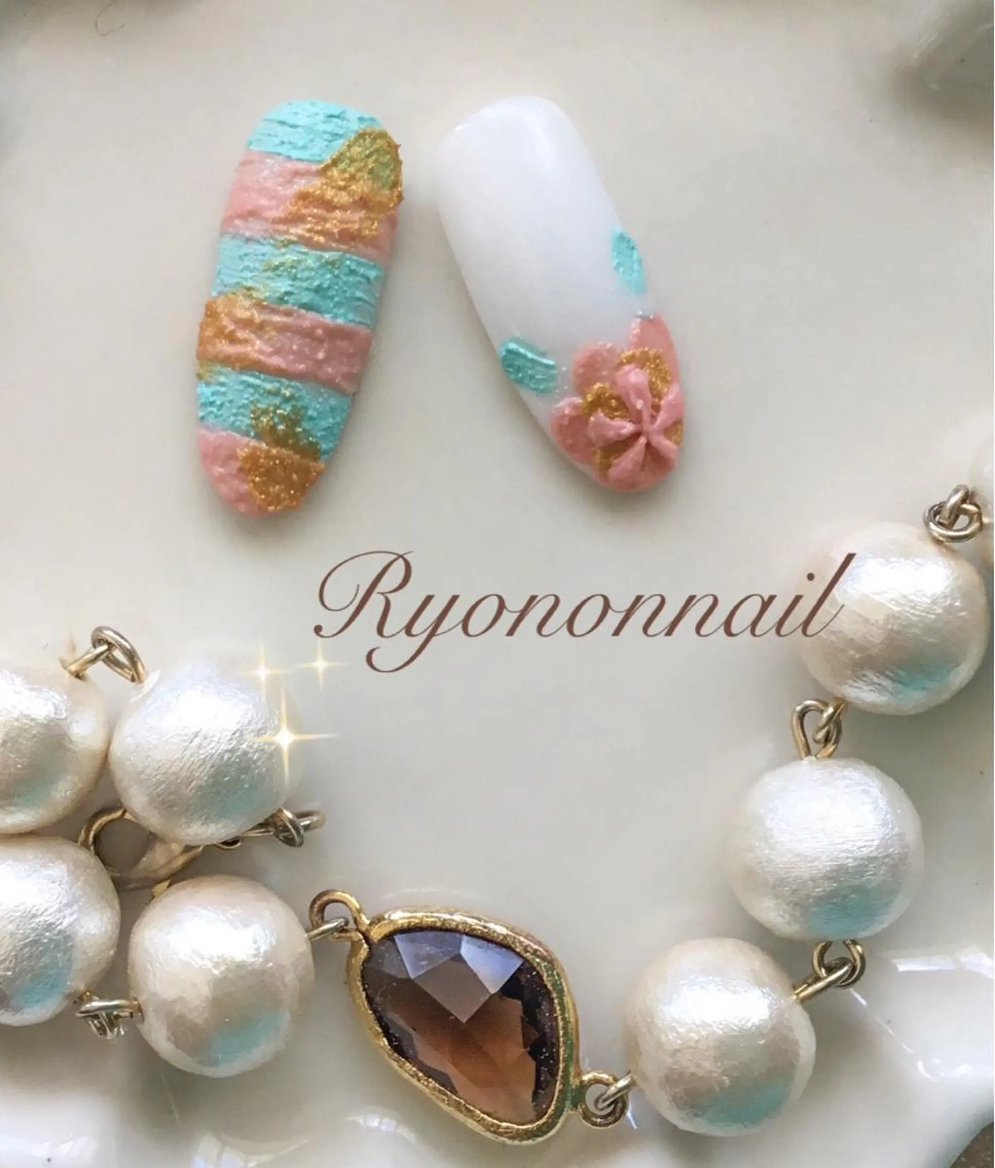 ネイル アートネイル ボーダー Ryononnail 上谷典子のネイルデザイン