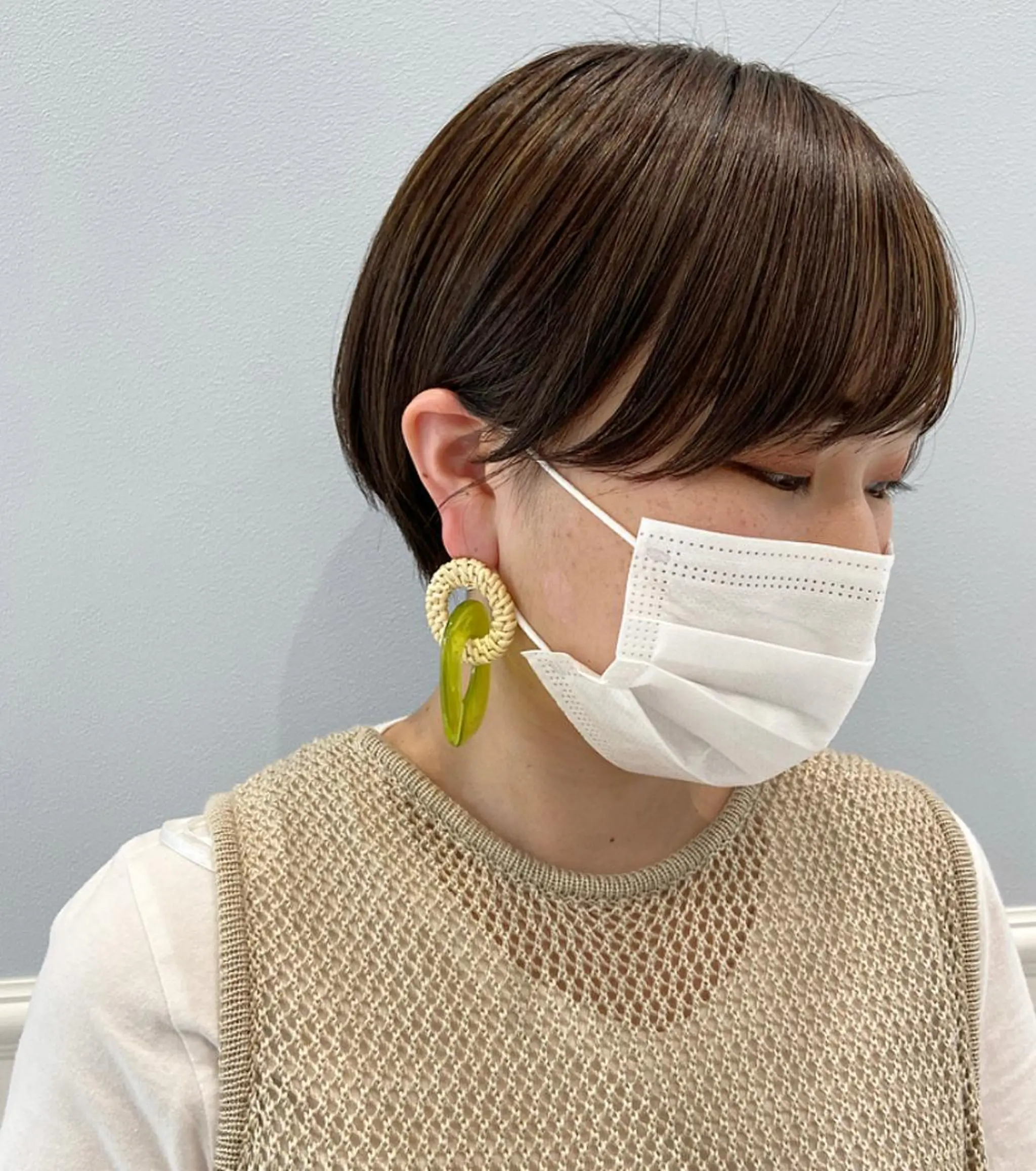 ショート カラー カット ヘアカラー トリートメント 透明感カラー 松田晃代のヘアスタイル