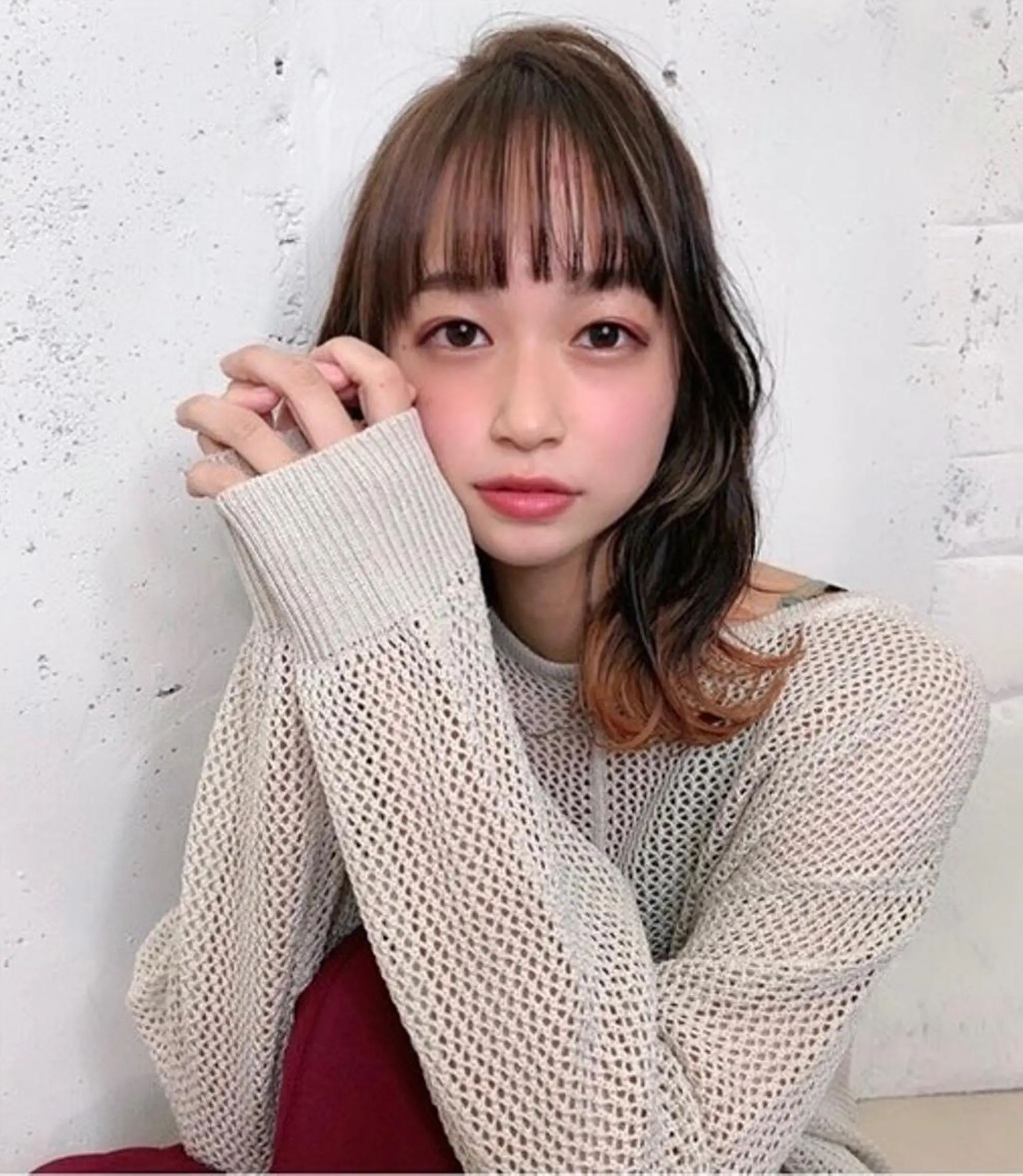 ミディアム カラー 透明感ハイトーン🦄 キラ🌈のヘアスタイル