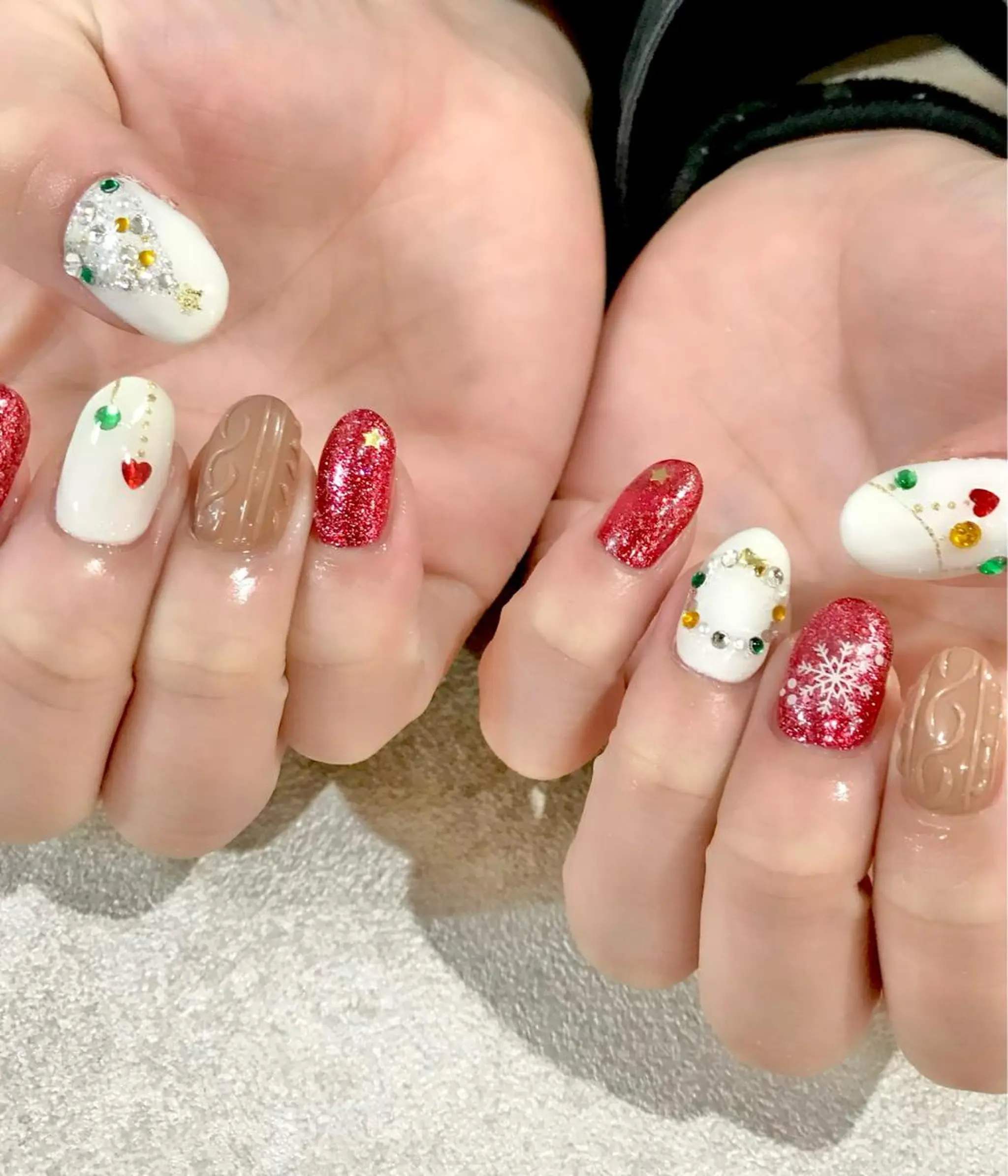 ネイル 冬ネイル クリスマス ハンドネイル Nail Salon　Ｋのネイルデザイン