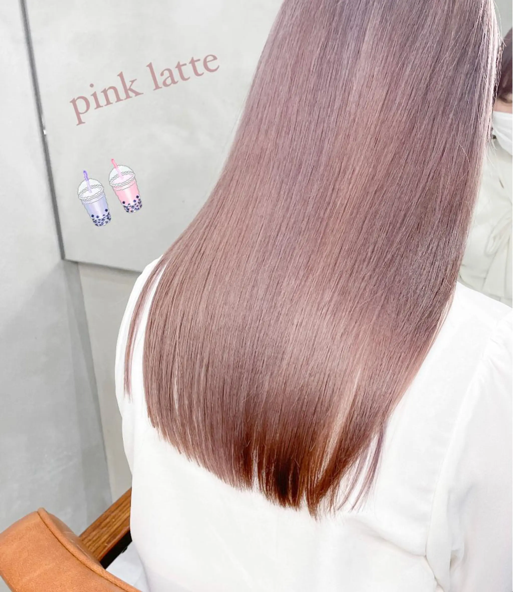 ロング カラー ベージュカラー ハイトーンカラー ラテベージュ ピンクカラー カット ヘアカラー 縮毛矯正 トリートメント 透明感カラー×小 顔レイヤー♡ヒデさんのヘアスタイル