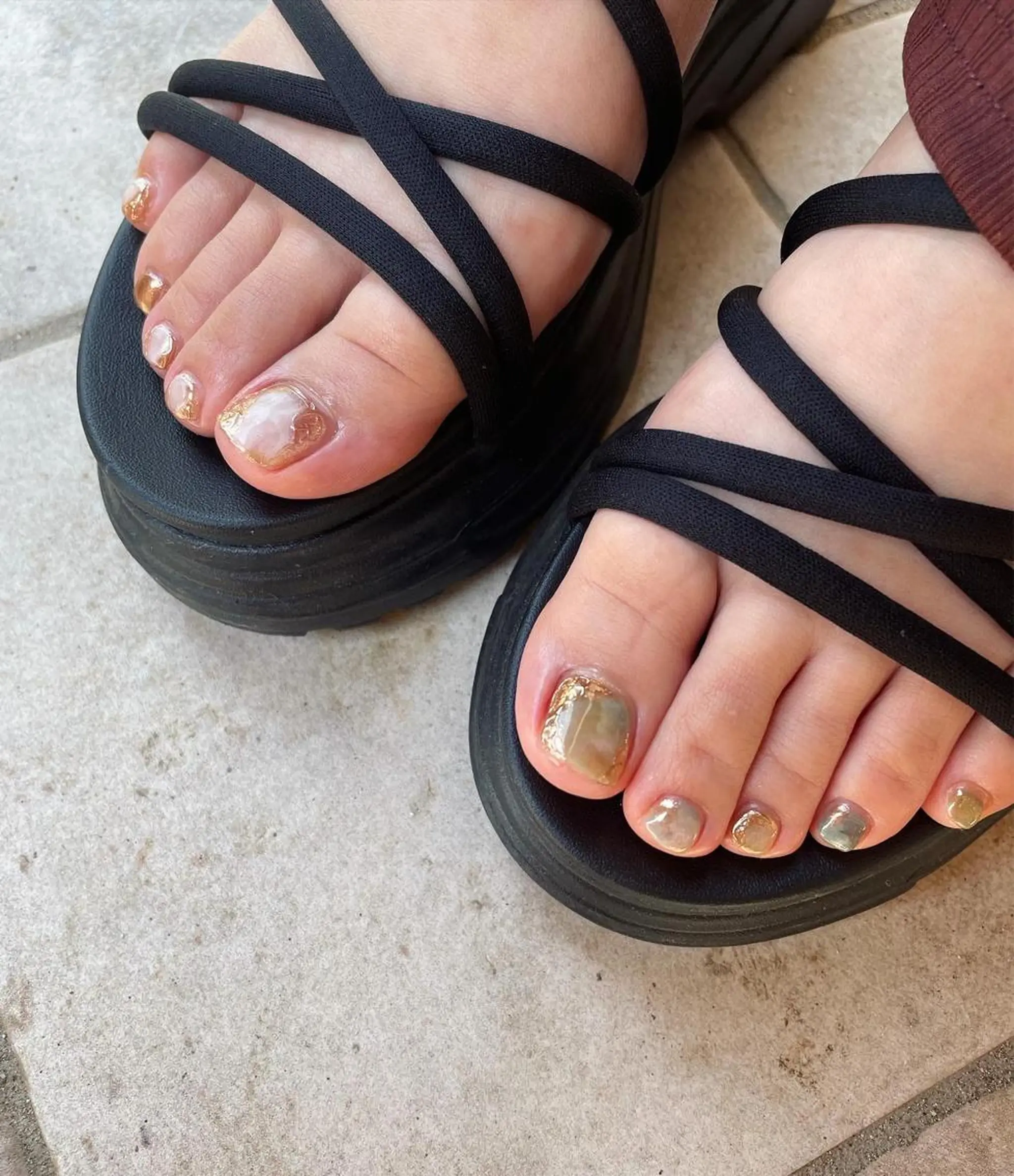 ネイル フットネイル ジェルネイル 韓国ネイル ニュアンスネイル パラジェル ハンドネイル フットネイル 甲府市徳行 🧸prunelleのネイルデザイン