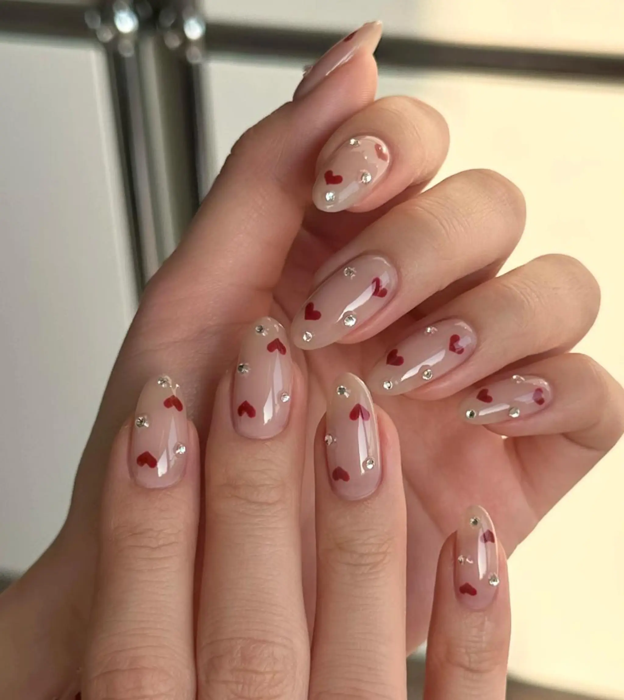 ネイル バレンタイン ハンドネイル ハンドケア Maiii 💗のネイルデザイン