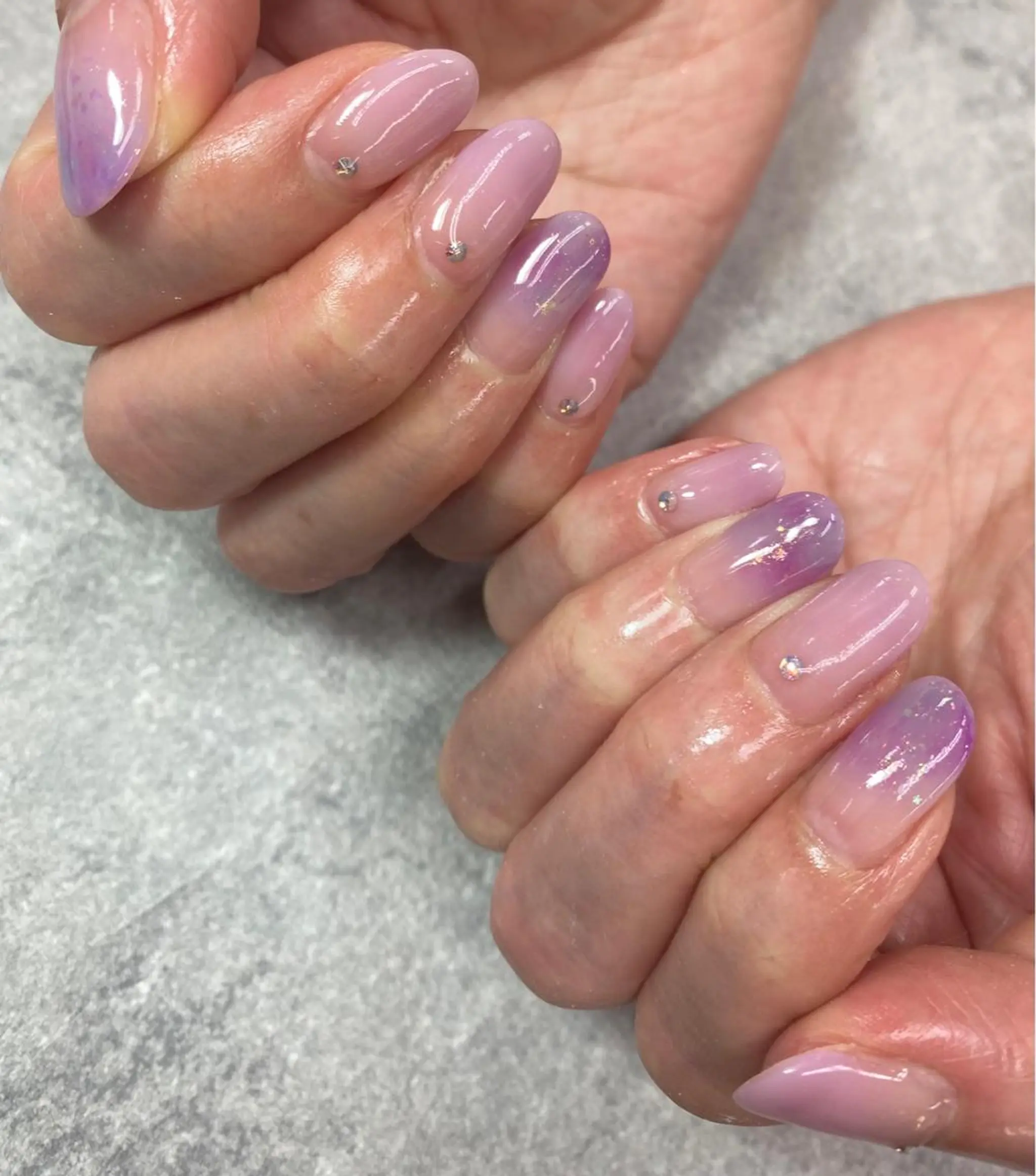 ネイル アートネイル フレンチネイル ジェルネイル ガラスフレンチ グラデーション FASTNAIL PLUS 新宿店のネイルデザイン