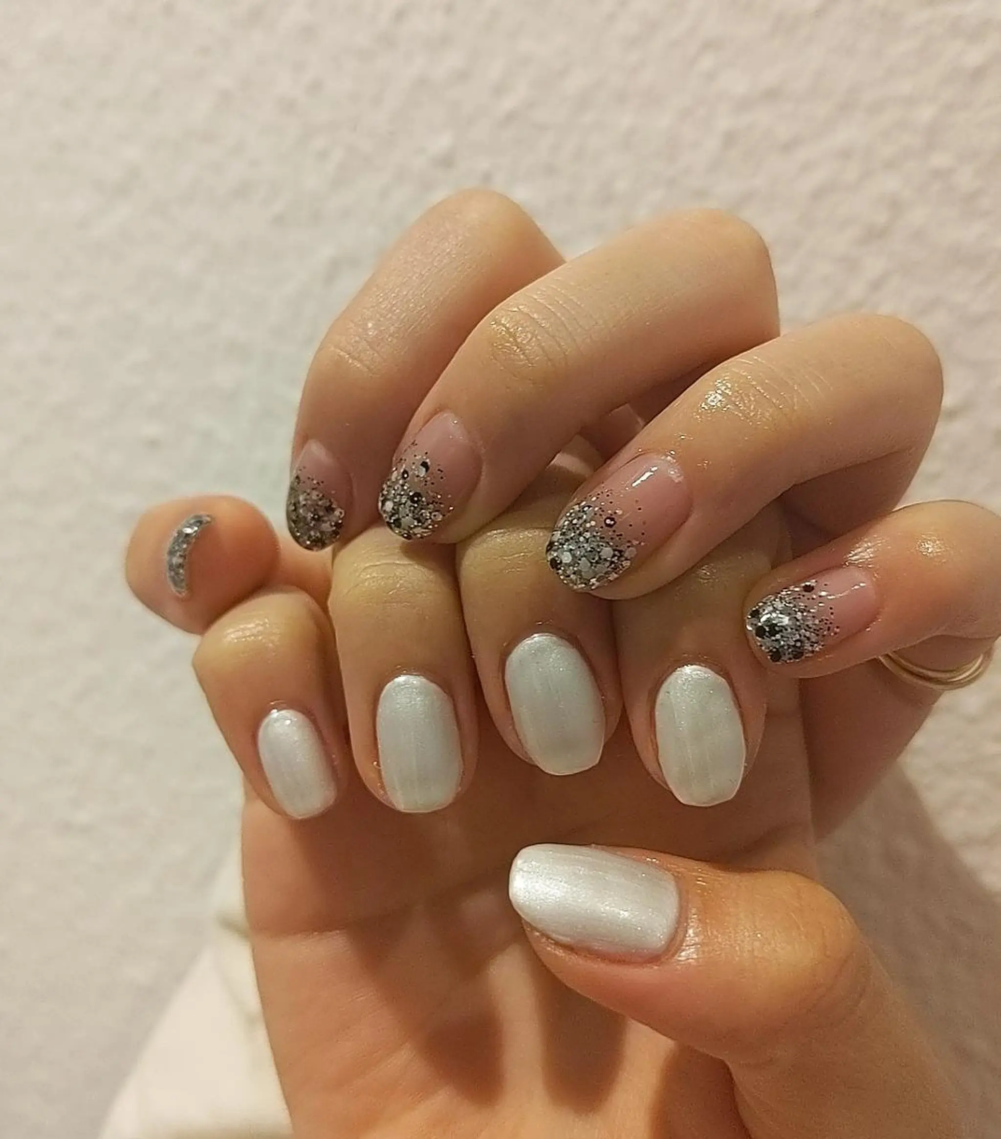 ネイル ラメ(グリッター) ラメグラデーション ワンカラーネイル 💜megu 💅✨のマツエク・マツパデザイン