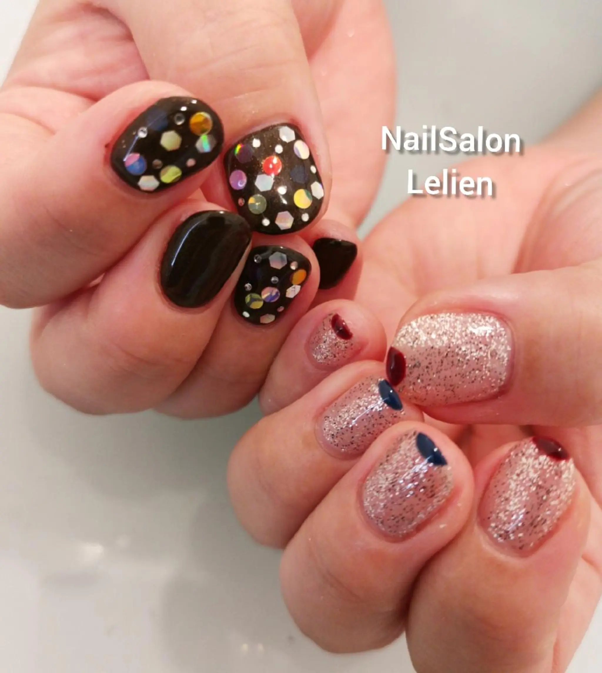 ネイル ドット フレンチネイル ネイルサロン Lelienルリエのネイルデザイン