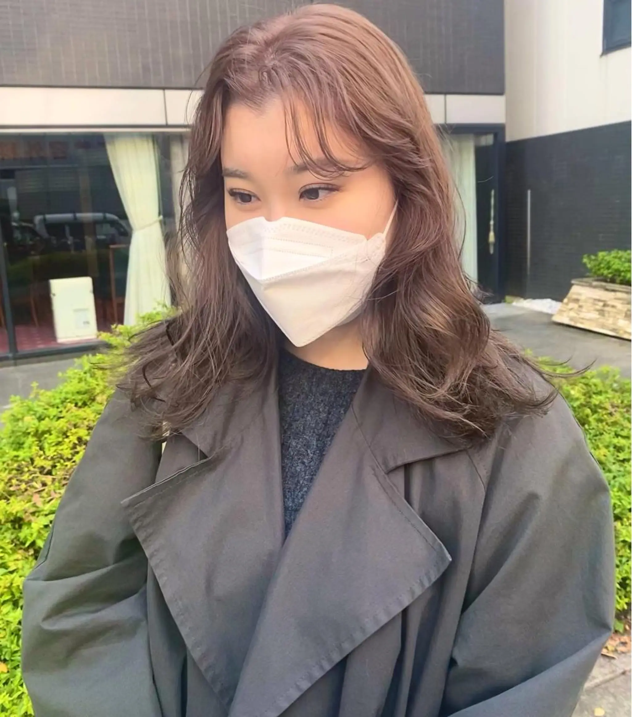 セミロング デザインカラー/ボブ ブリーチカラー/ユリのヘアスタイル