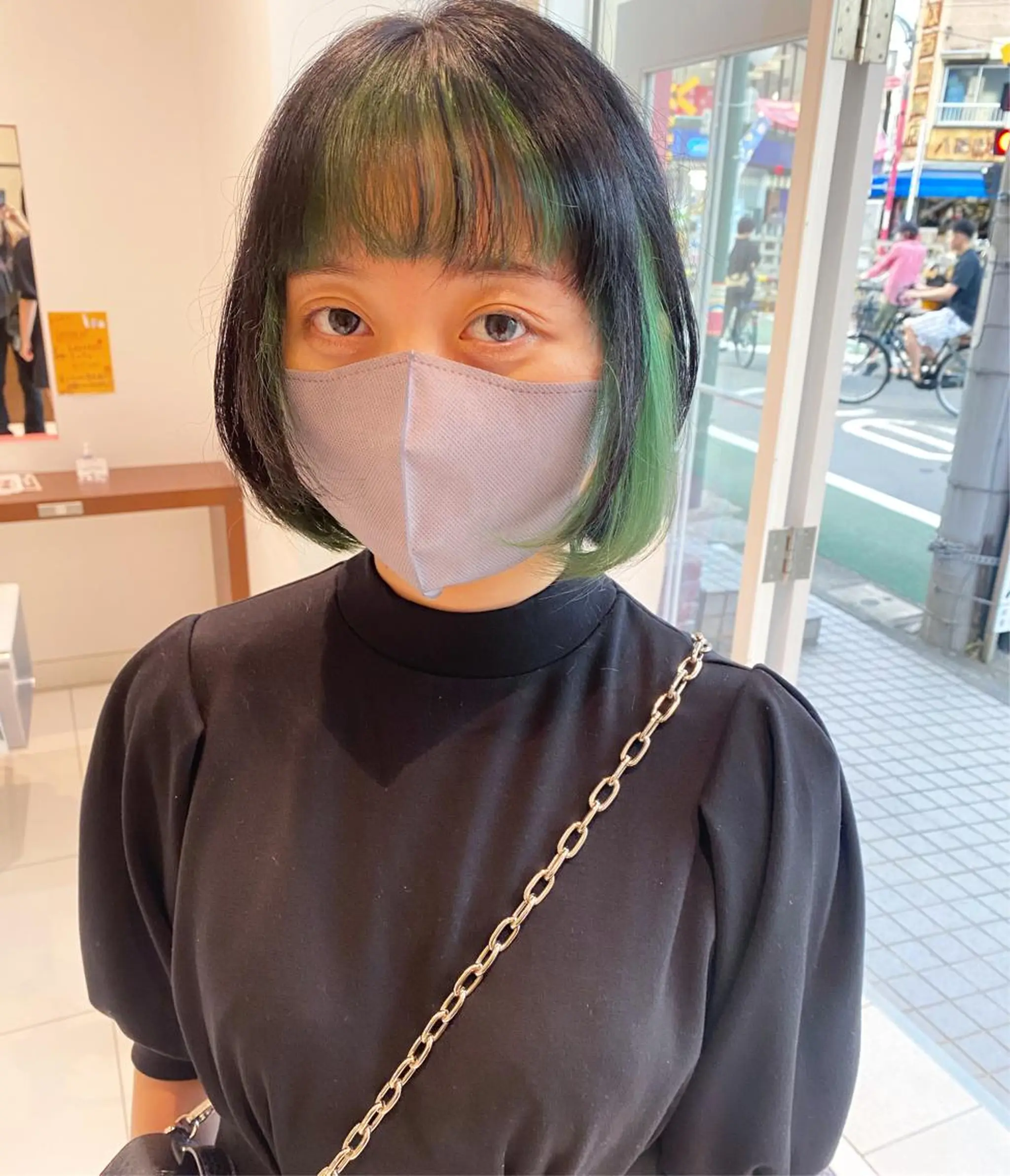 ミディアム カラー ウルフカット ハッシュカット/七海のヘアスタイル