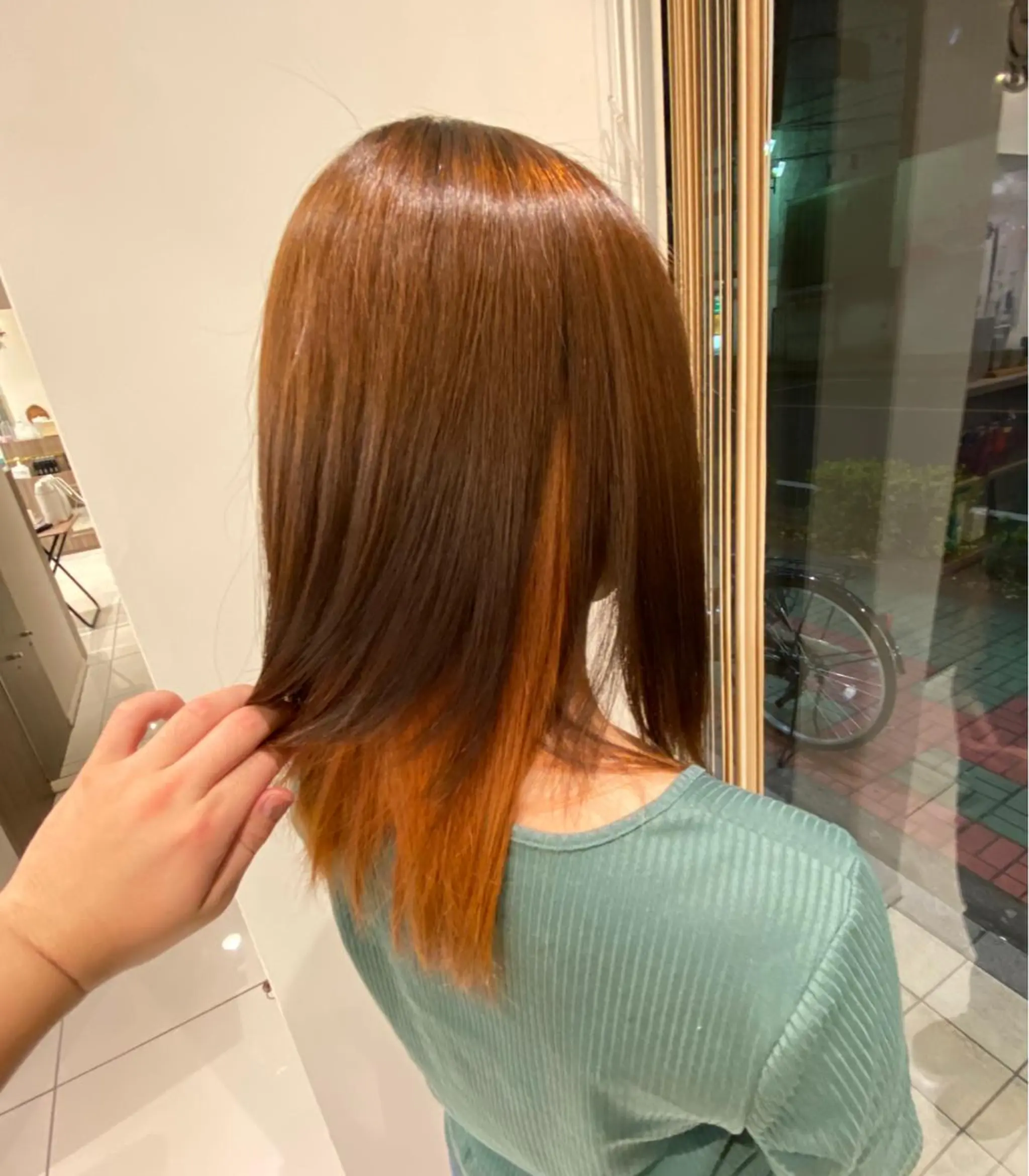 セミロング 縮毛矯正 髪質改善カラー/店長 宮内秀峰のヘアスタイル