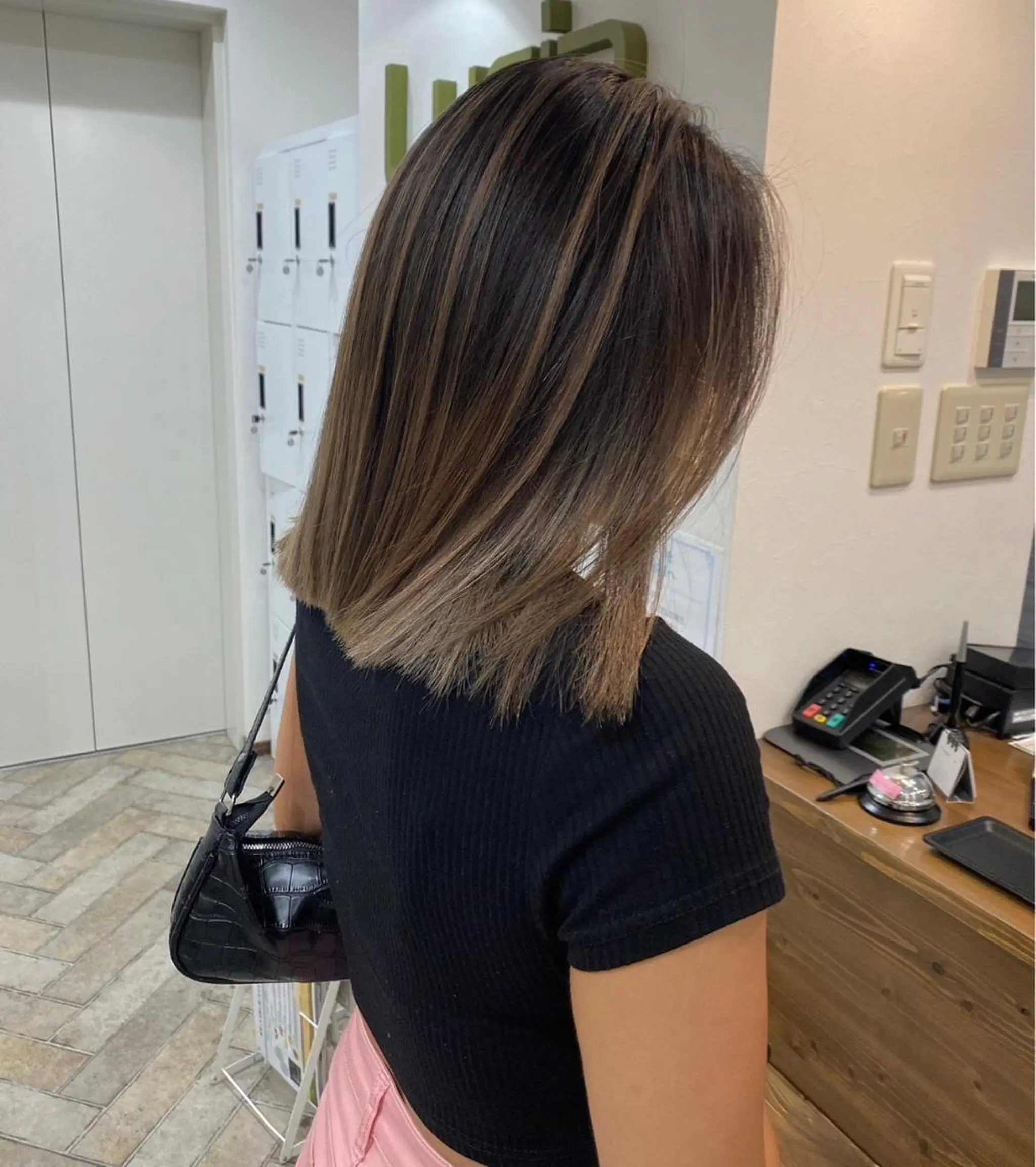 ミディアム カラー バレイヤージュ ブリーチ ケアブリーチ ダブルカラー ハイトーンカラー ヘアカラー トリートメント エクステモデル募集 💗大阪梅田/川上のヘアスタイル