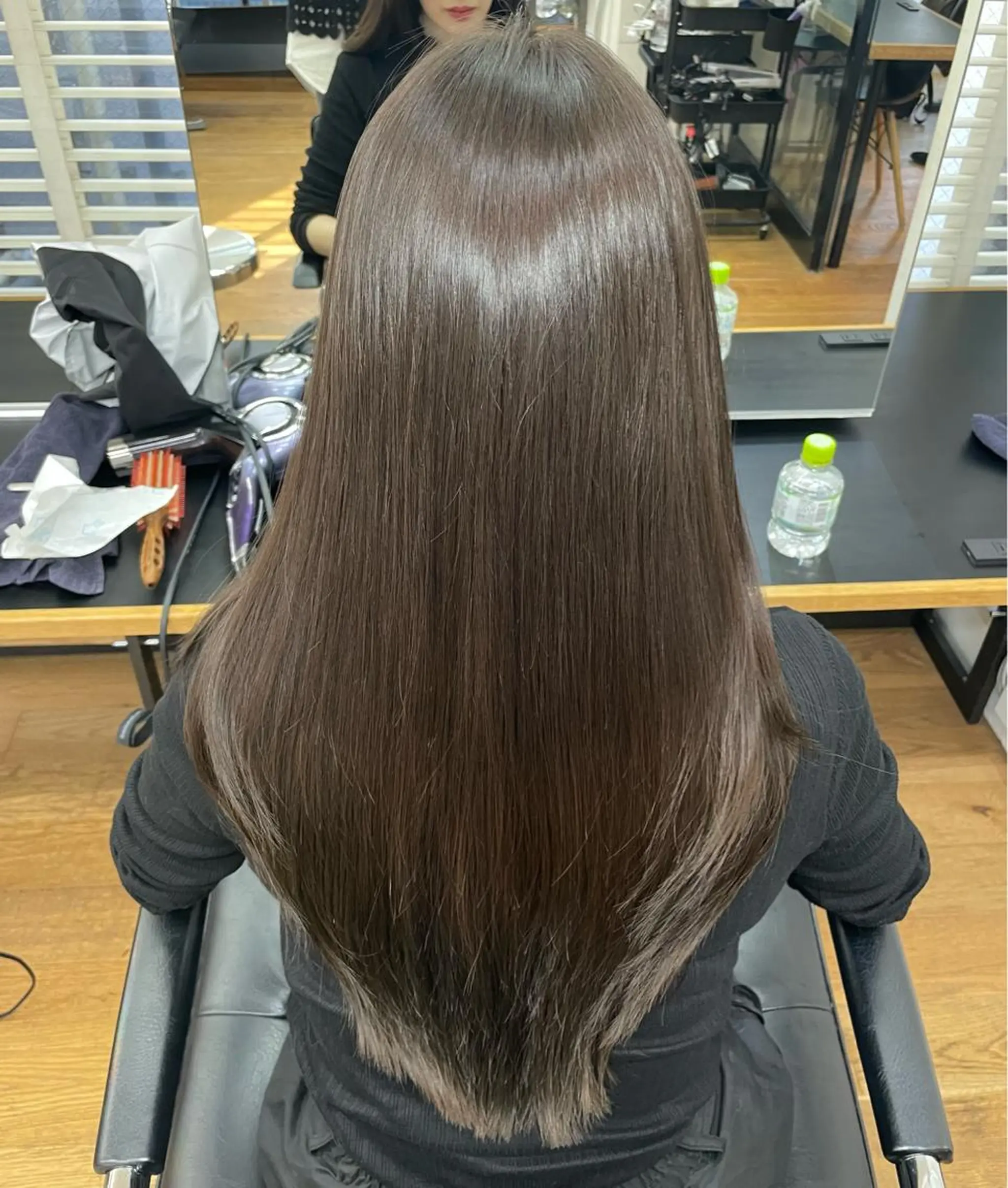 ロング カラー 透明感カラー yu-kaハッシュ カット/韓国レイヤーのヘアスタイル