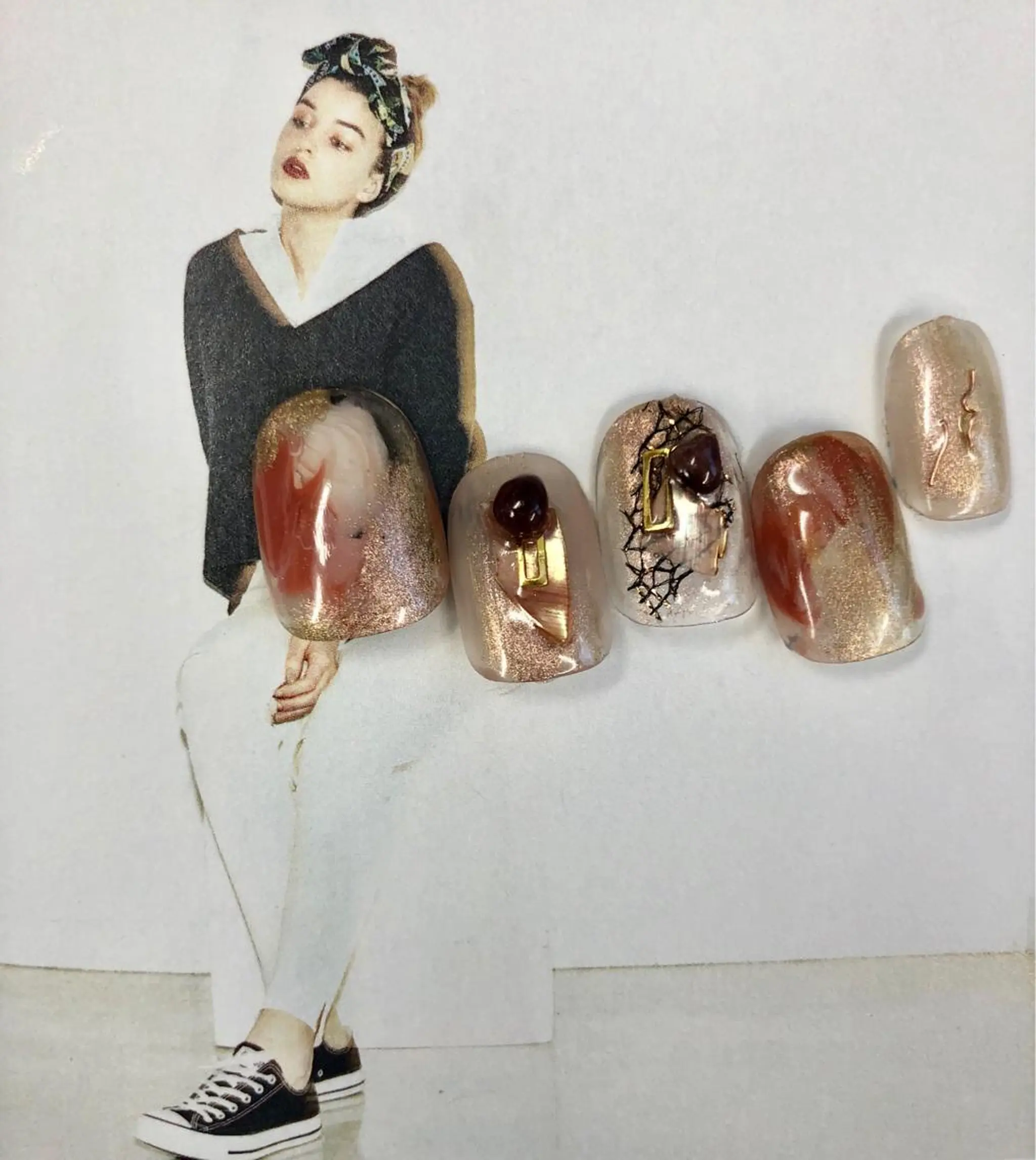 ネイル 卒業式 ハンドネイル Nail salon Museのネイルデザイン