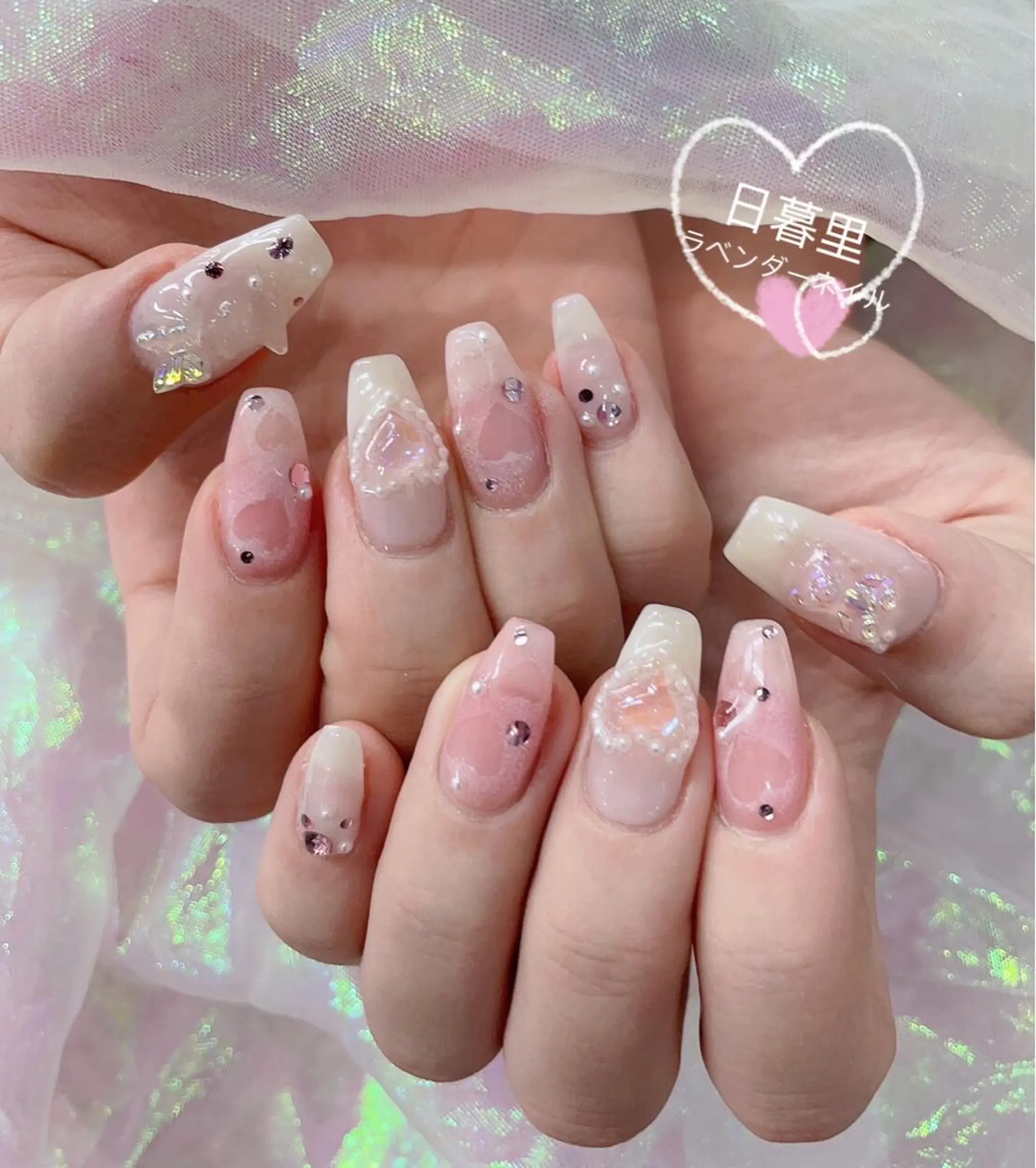 ネイル ラベンダー💖日暮里 ルル💖ネイルのネイルデザイン