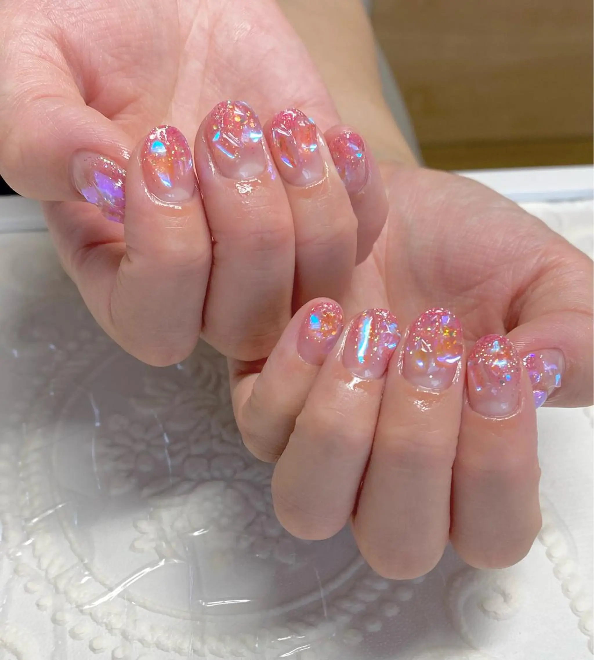 ショート ネイル パステルネイル 赤色 ハンドネイル LUNE NAILのその他イメージ