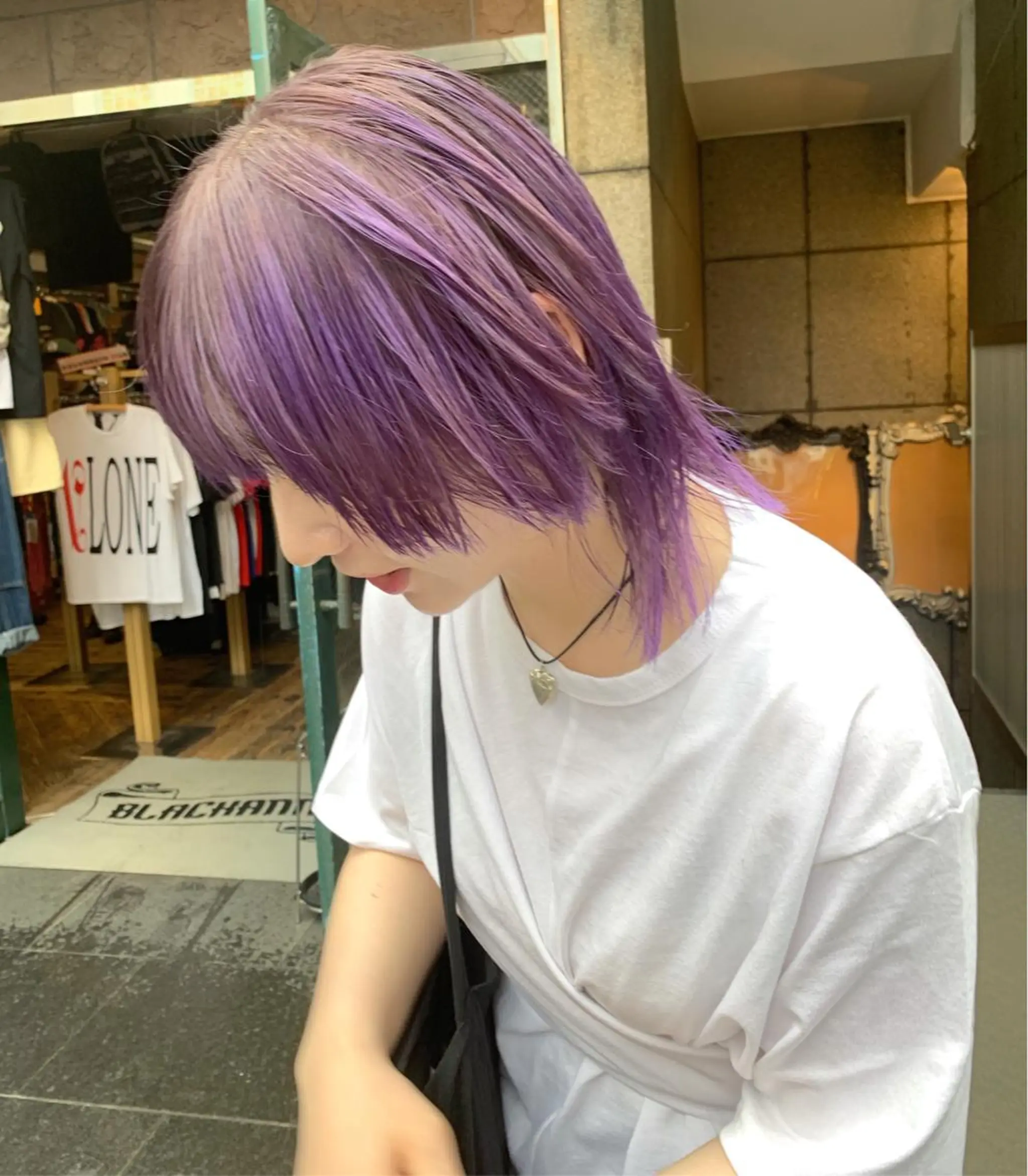 ミディアム カラー ピンクベージュ/新潟 万代/高橋桃葉🍑のヘアスタイル