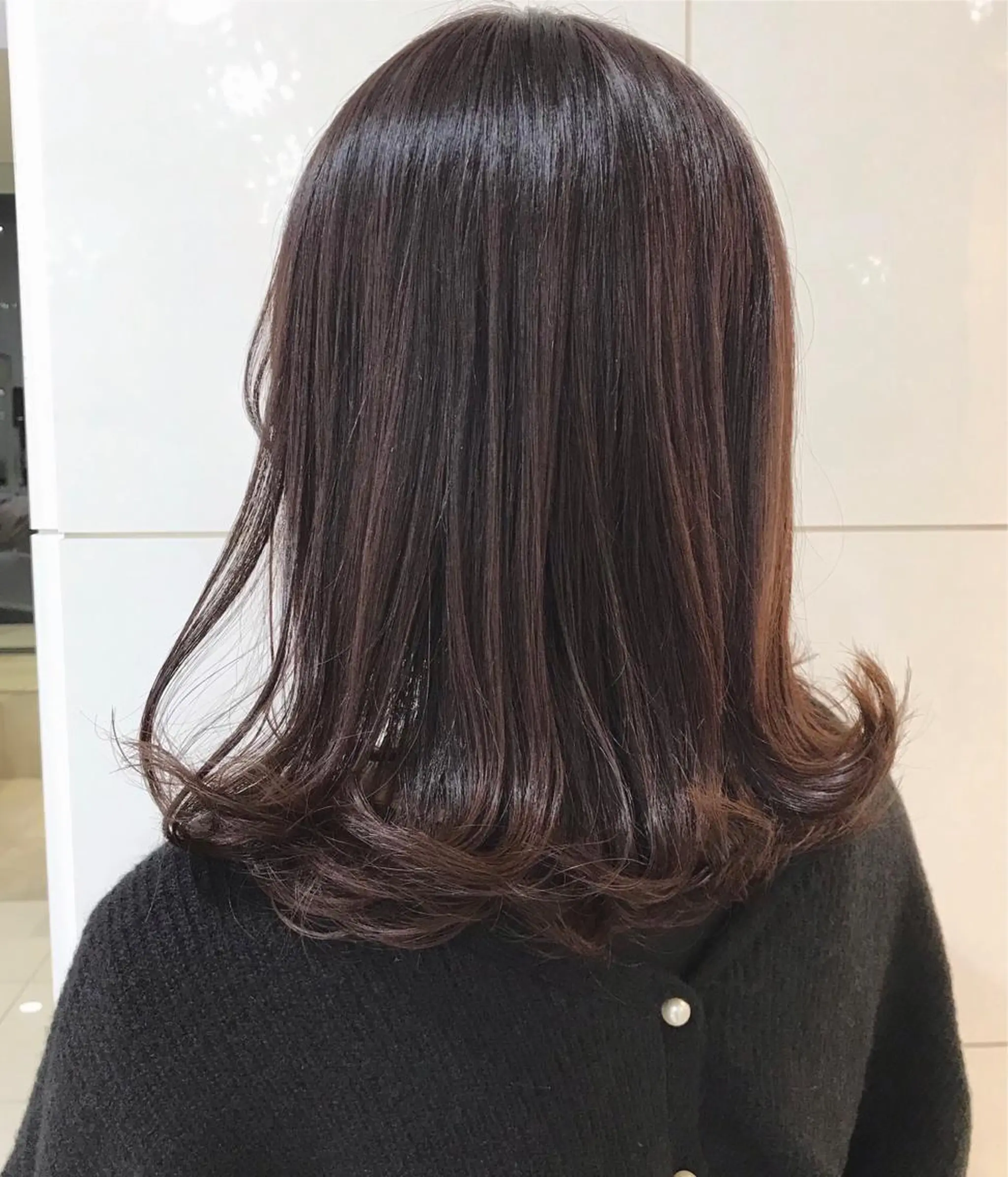 ミディアム カラー カット ヘアカラー トリートメント 田中 あかねのヘアスタイル