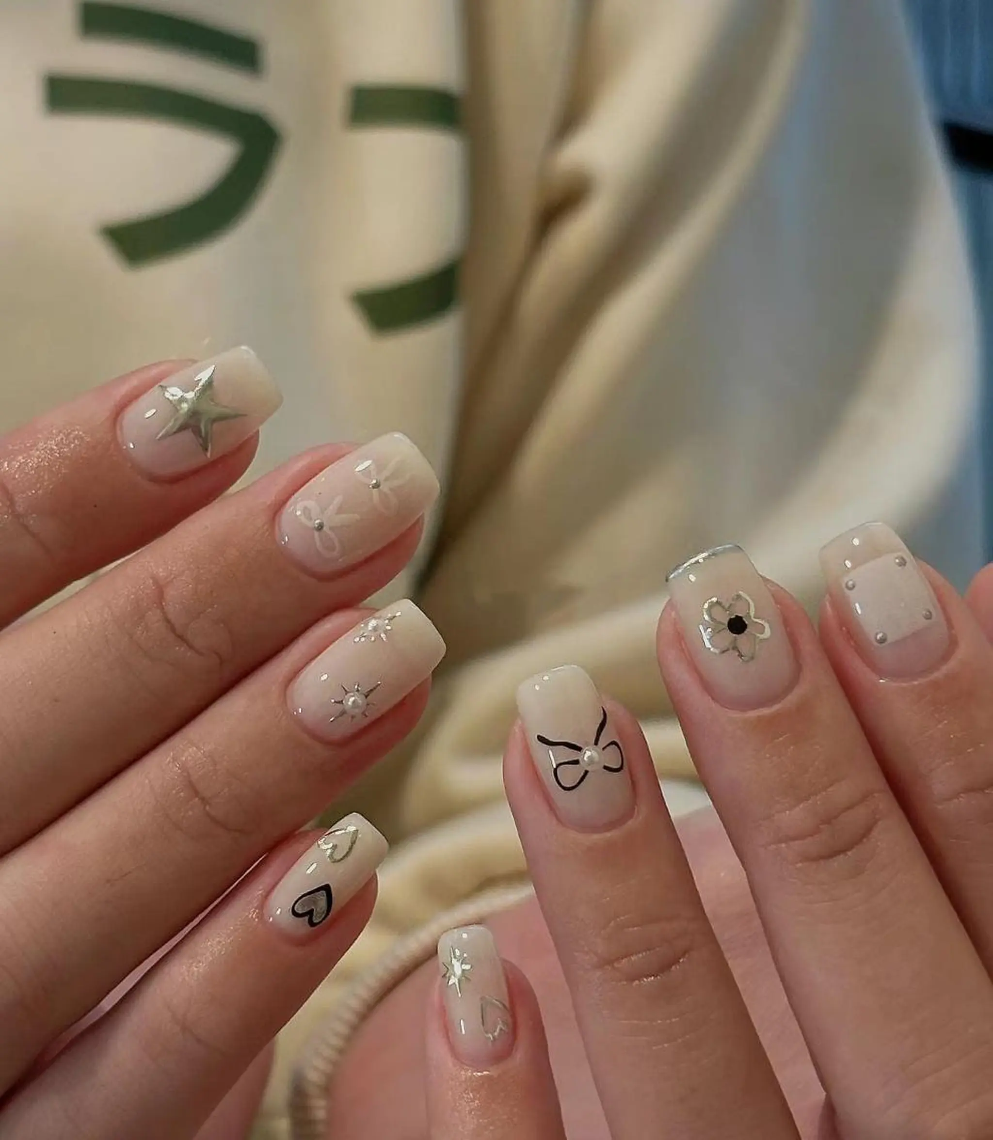 ネイル By moonネイル 🌷ワンホン/韓国風のネイルデザイン