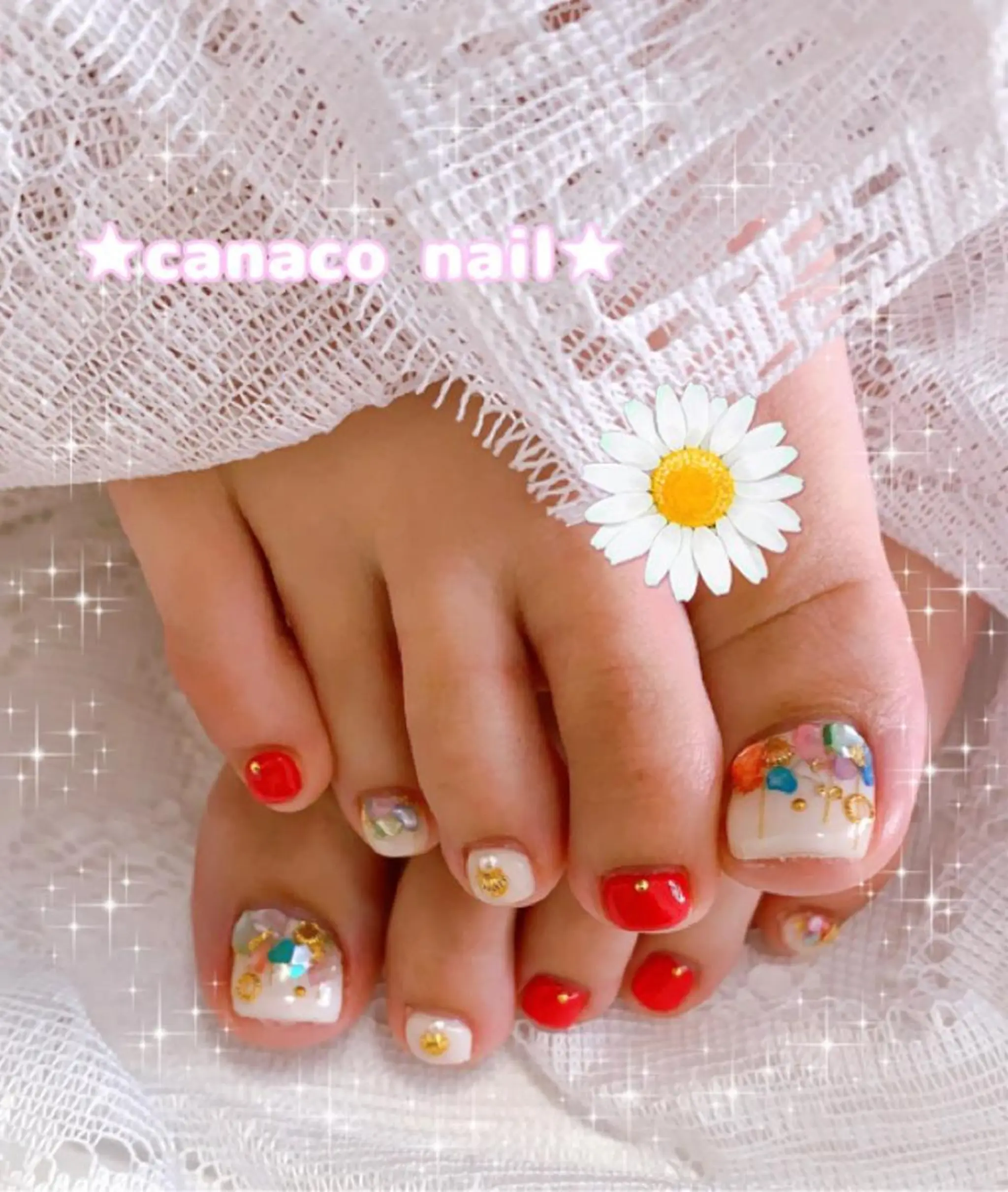 ネイル アートネイル フットネイル ストーンネイル Felice所属・ベテランネイル cnc nailのネイルデザイン