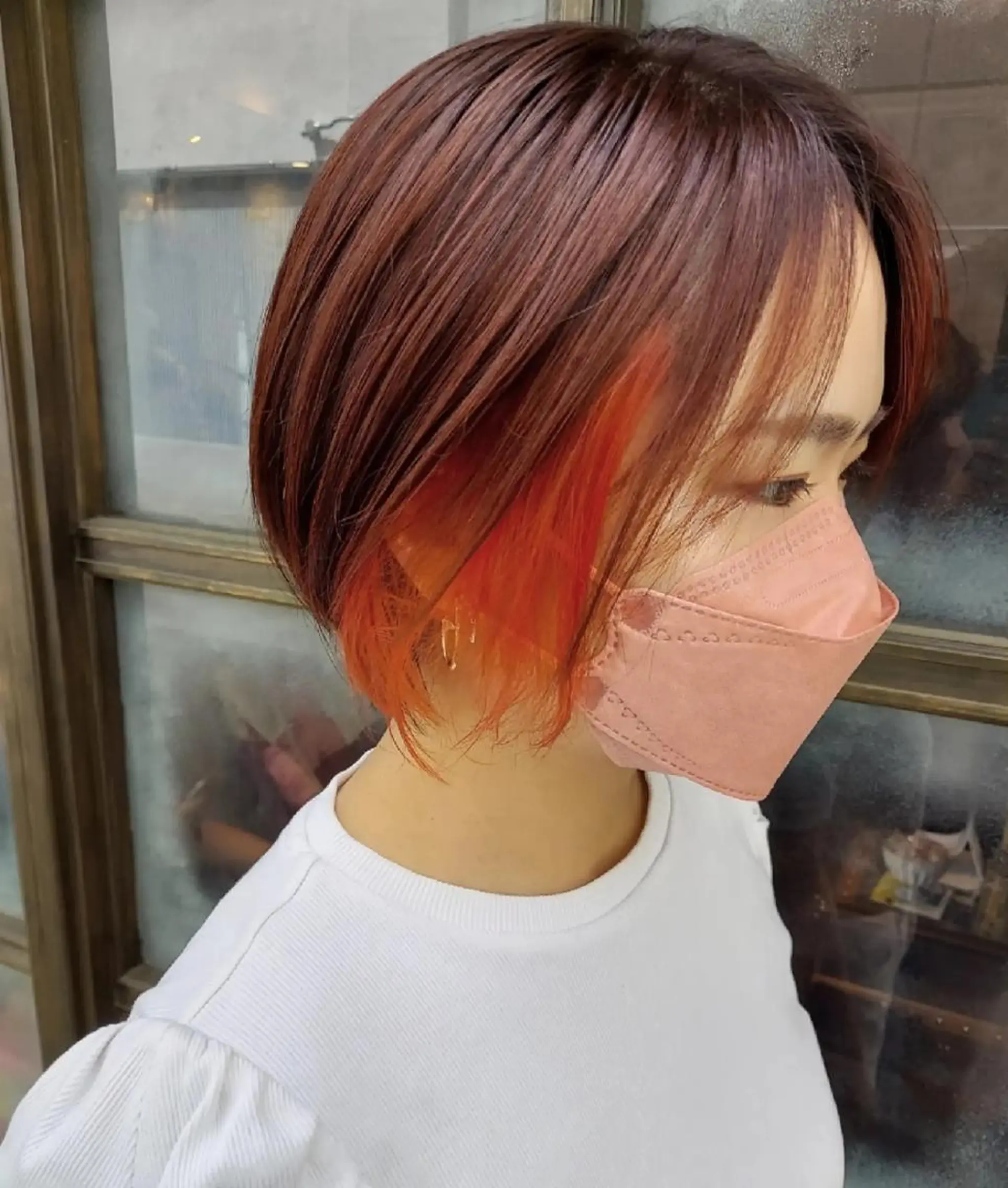 ショート カラー オレンジ ブリーチ・ハイトーン 特化🎉内山のヘアスタイル
