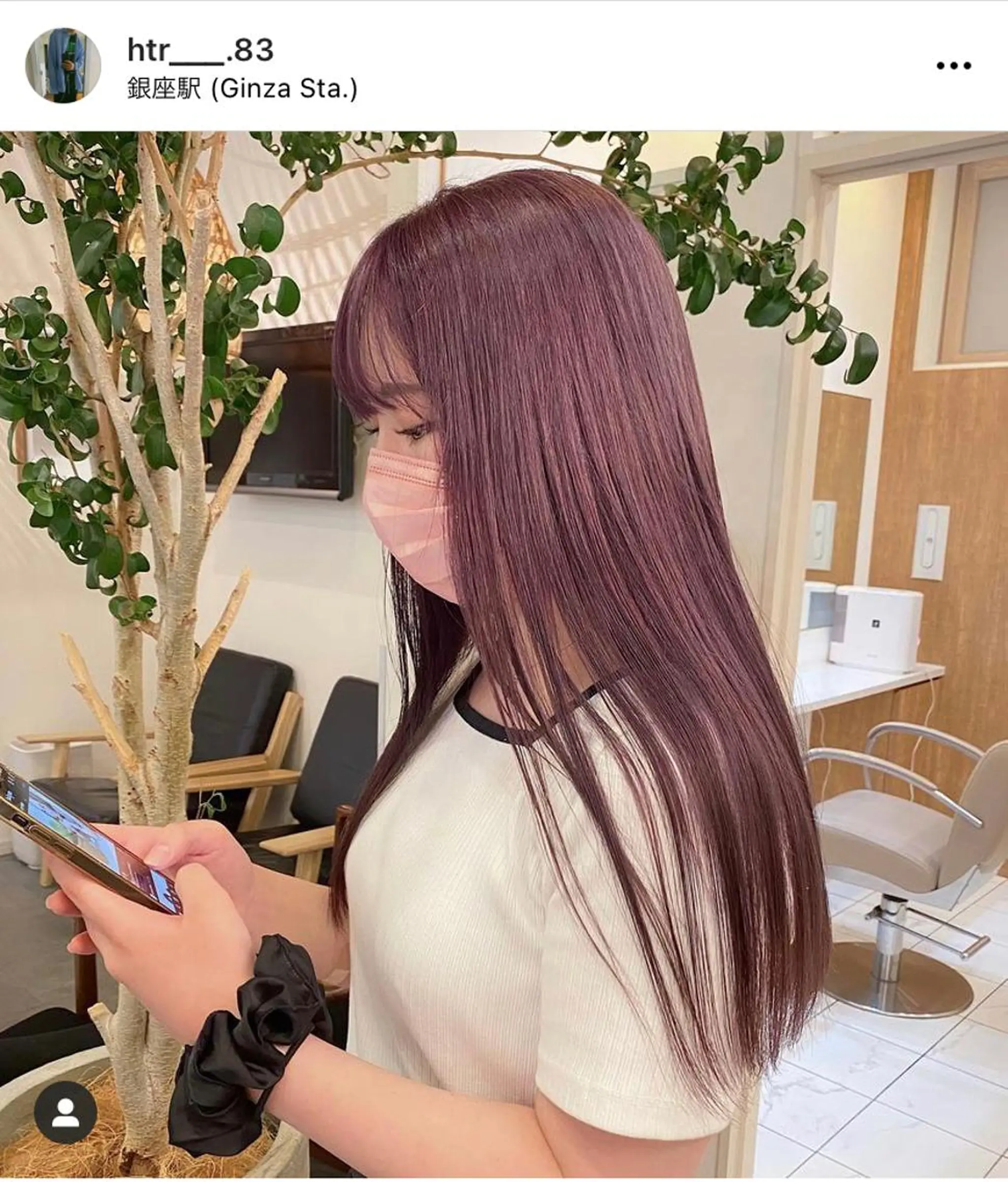 ロング パープルカラー 🍃服部 雅哉🍃銀座◎のヘアスタイル