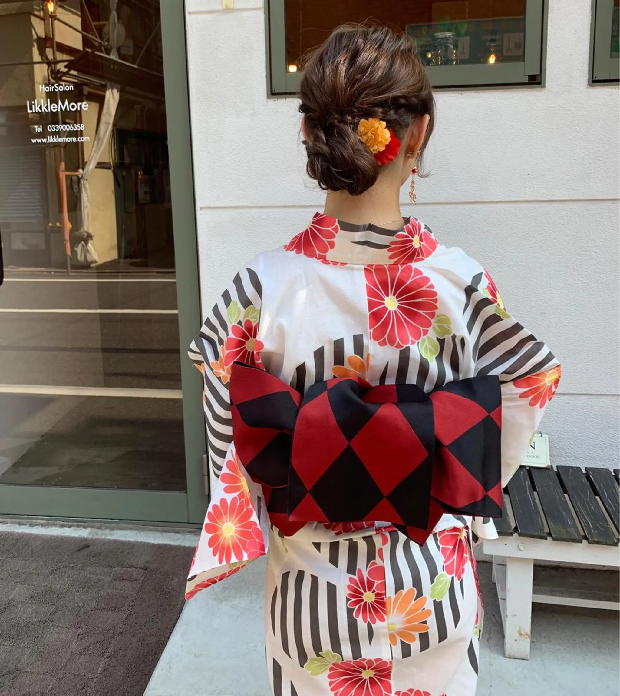 セミロング ヘアアレンジ お団子ヘア 浴衣 ヘアセット Sachiko ❤︎‬Pressのヘアスタイル