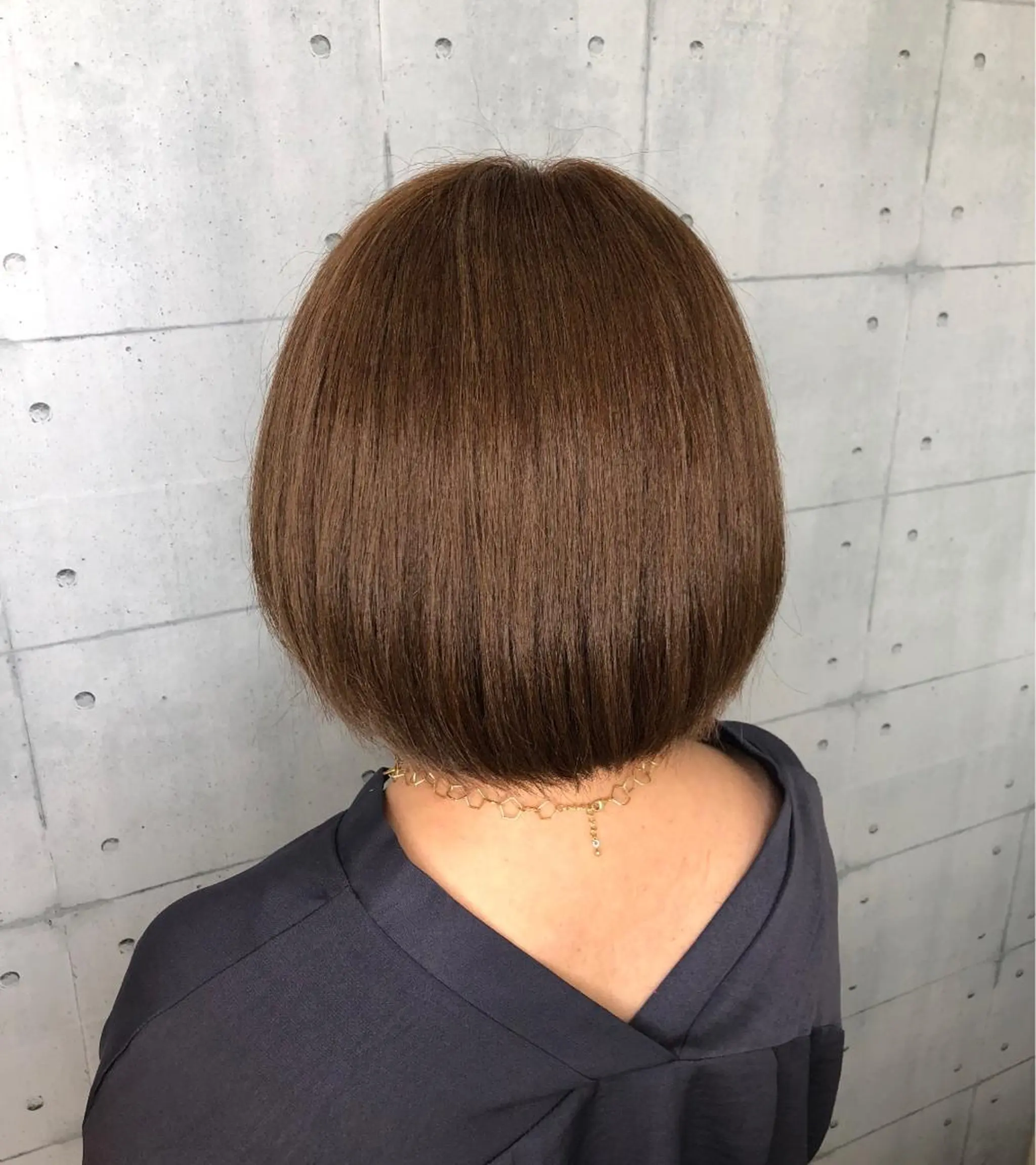 ミディアム パーマ ボブ 金沢 広美のヘアスタイル