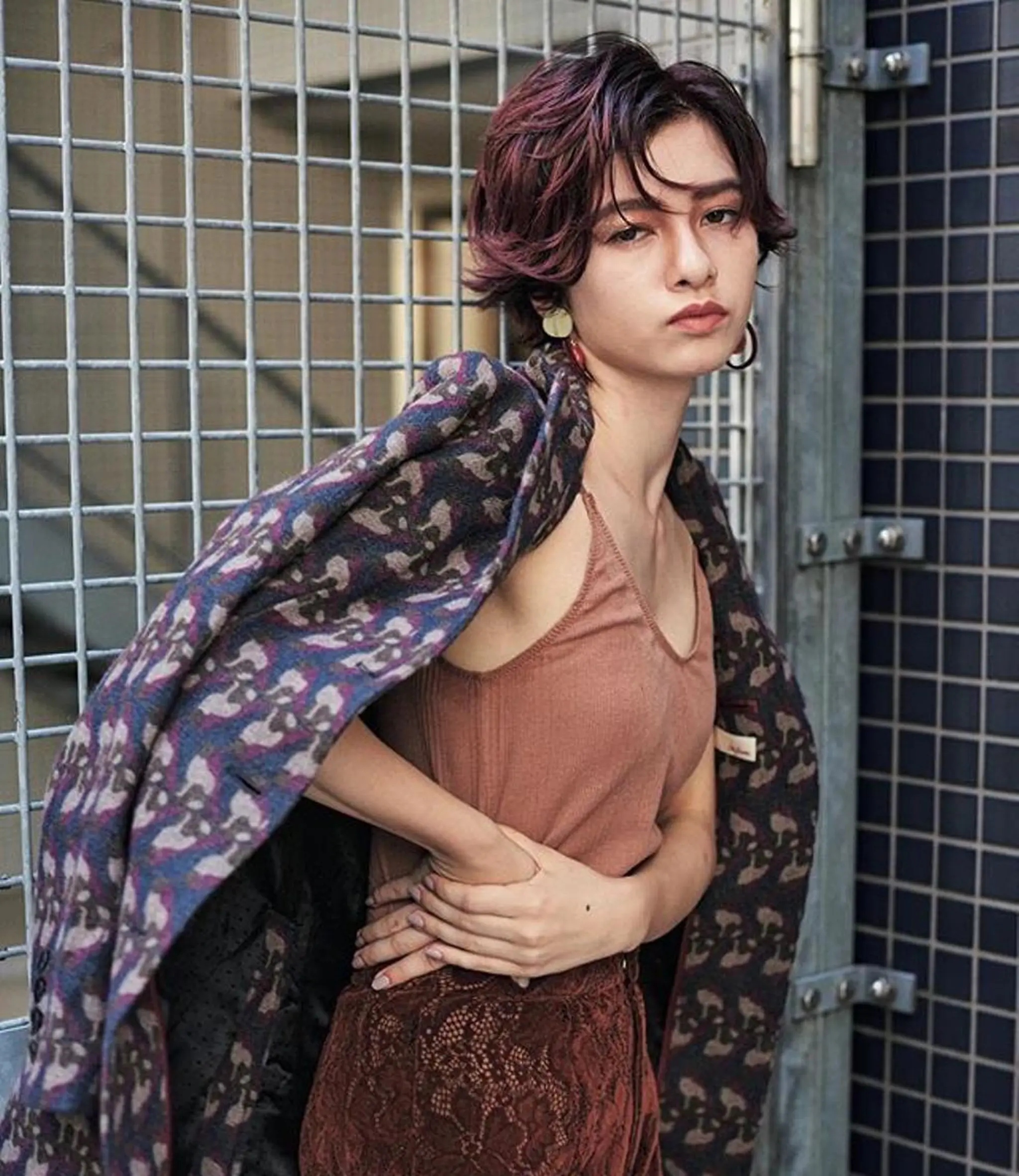 ショート カラー パーマ ヘアアレンジ O/ODER (official)のヘアスタイル