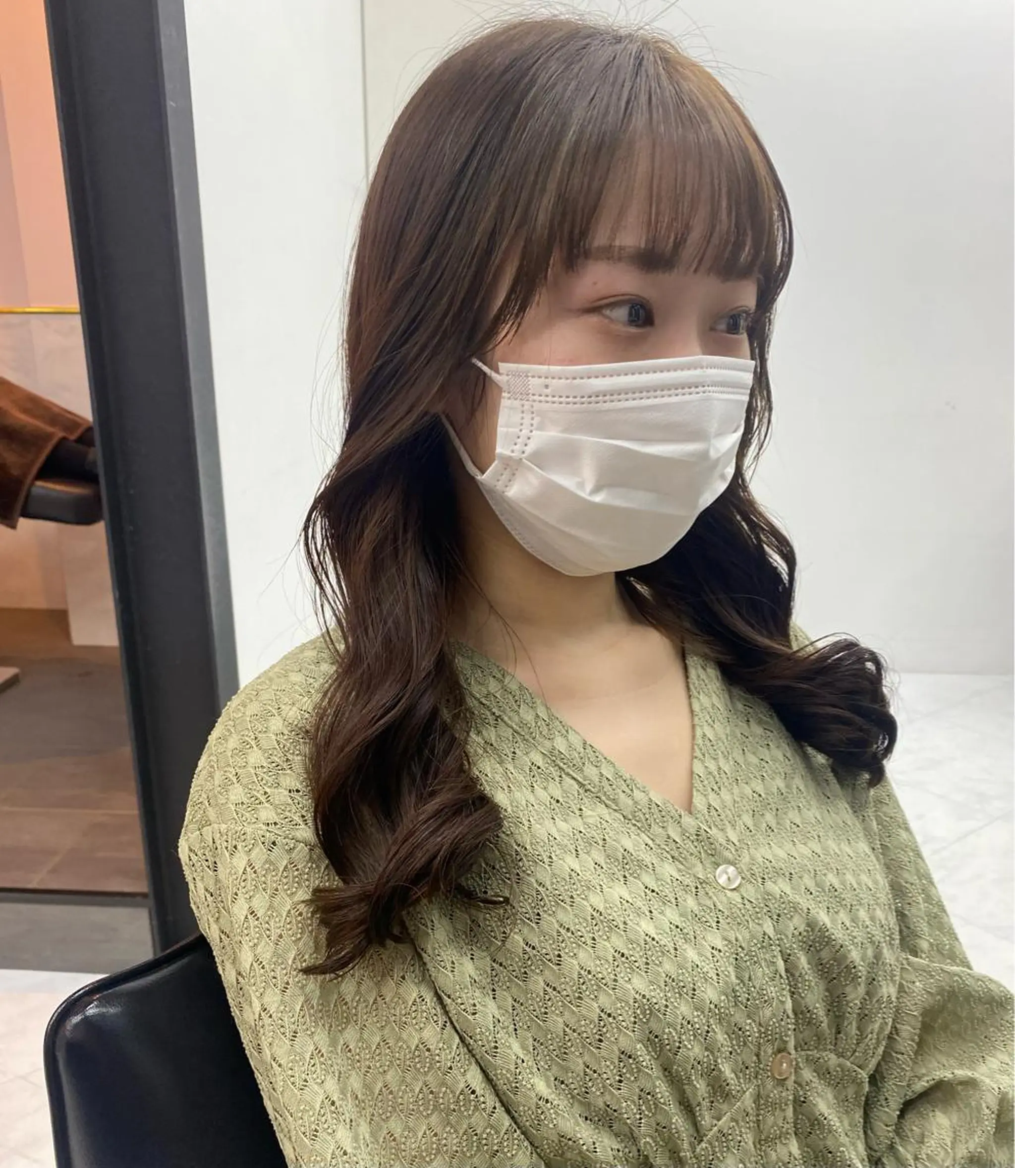 ロング カラー パーマ 韓国風レイヤーカット 🍒サンジキ アカリのヘアスタイル